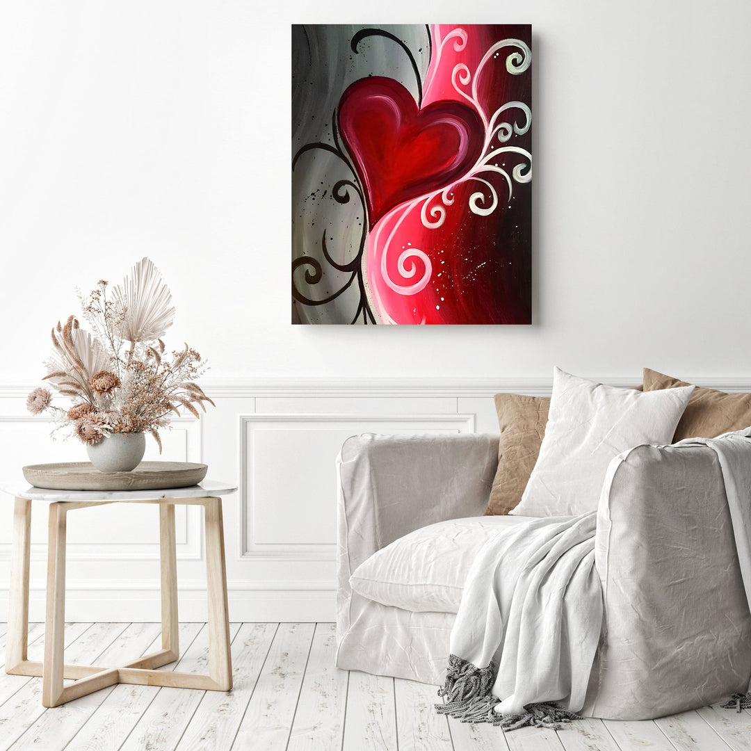 Red Heart Artwork | Diamond Painting