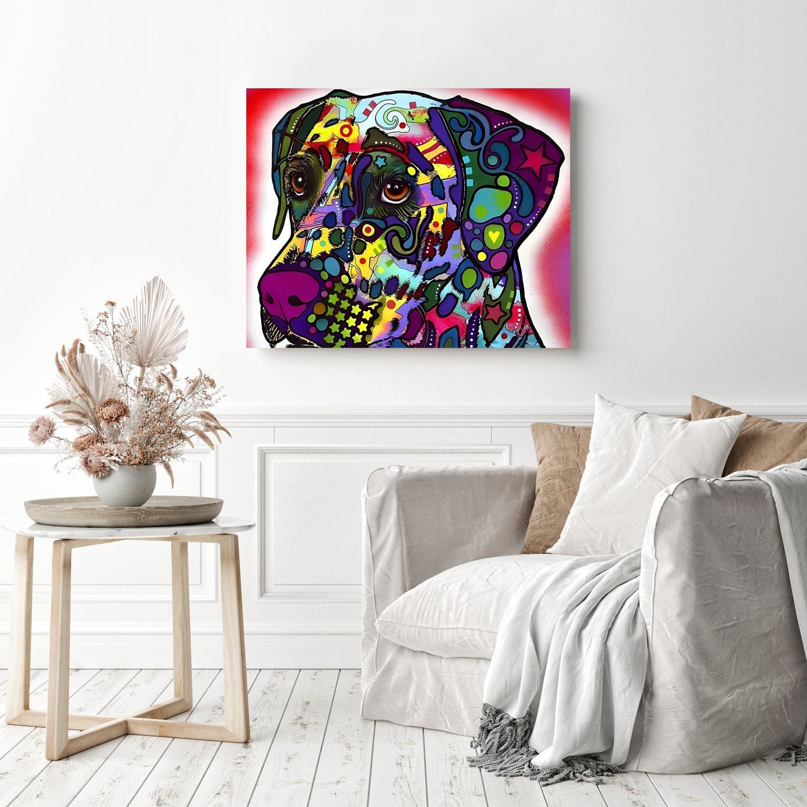 Cartoon Special Colorful Pet Dog | Diamond Painting Displayed as Home Decor