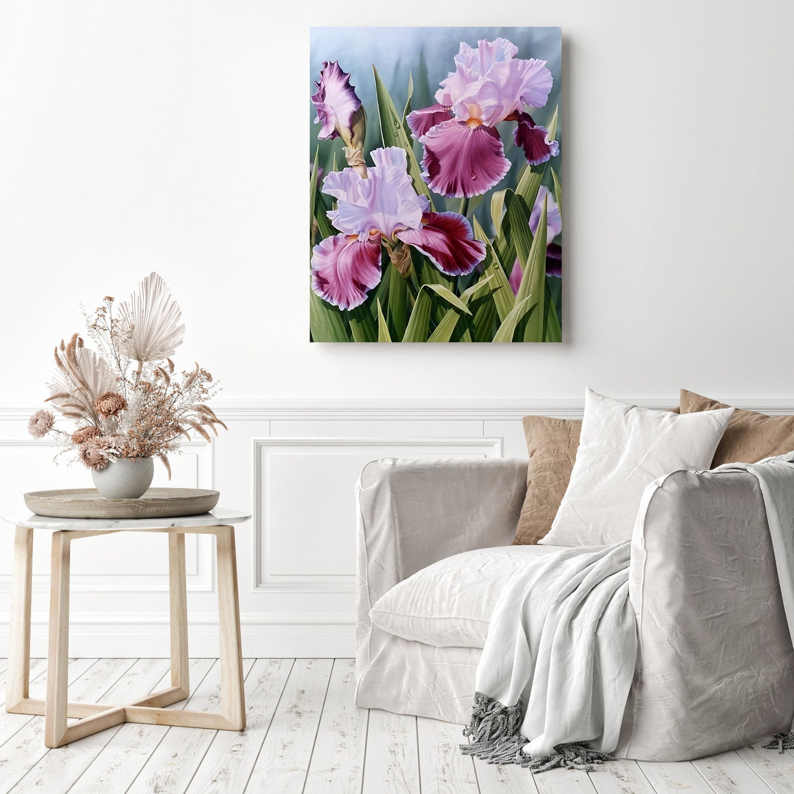 Beautiful Flower | Diamond Painting Displayed as Home Decor