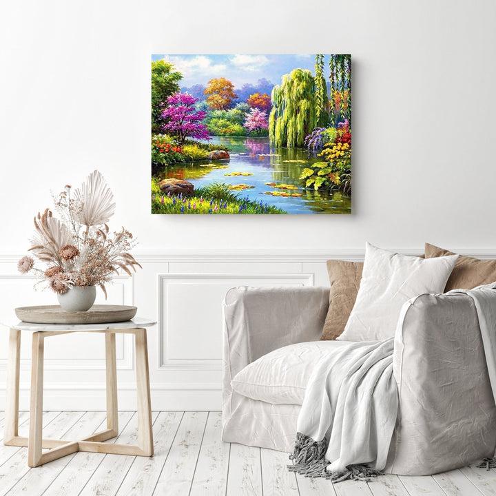 Nature Forest Lake | Diamond Painting