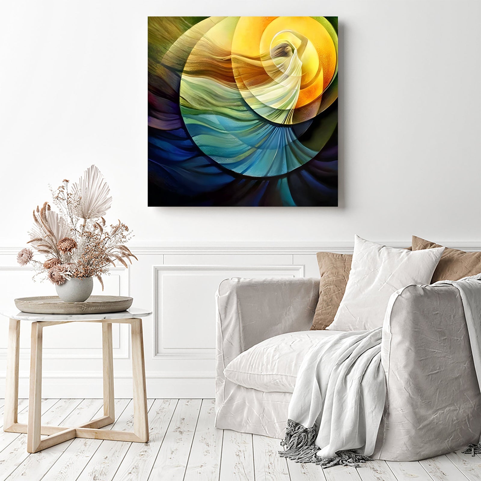 Artistic Beautiful Abstract Religion Girl | Diamond Painting Displayed as Home Decor