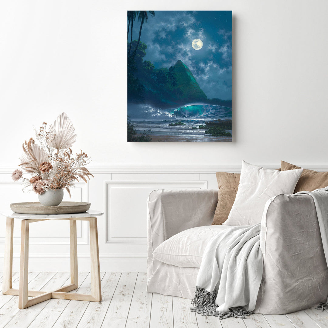 Fantastic Beautiful Moon Beach Summer | Diamond Painting