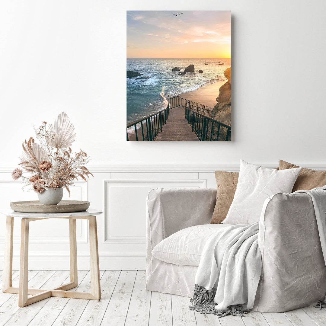 Beautiful Seaside Bridge | Diamond Painting