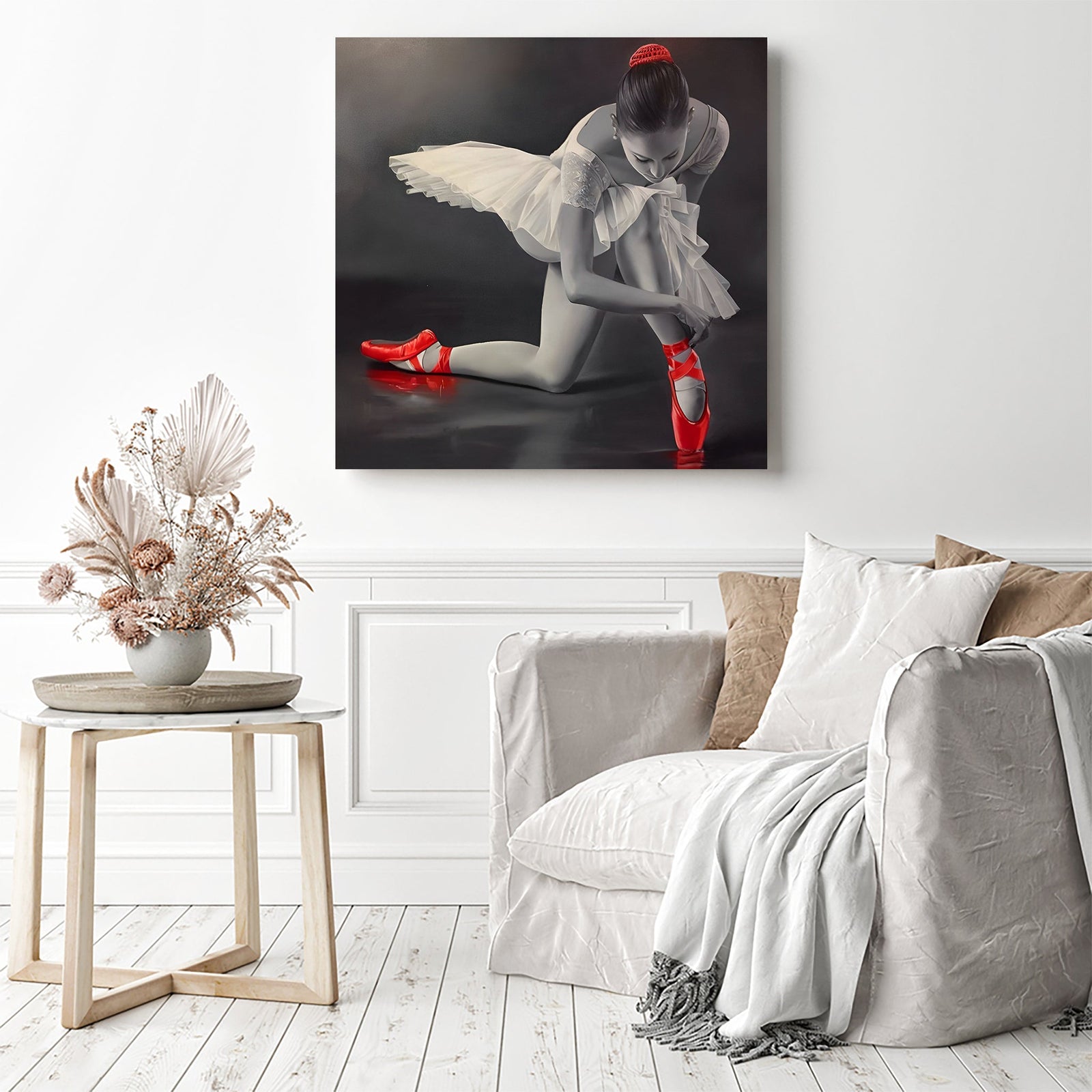 Artistic Soul Dancer Girl | Diamond Painting Displayed as Home Decor