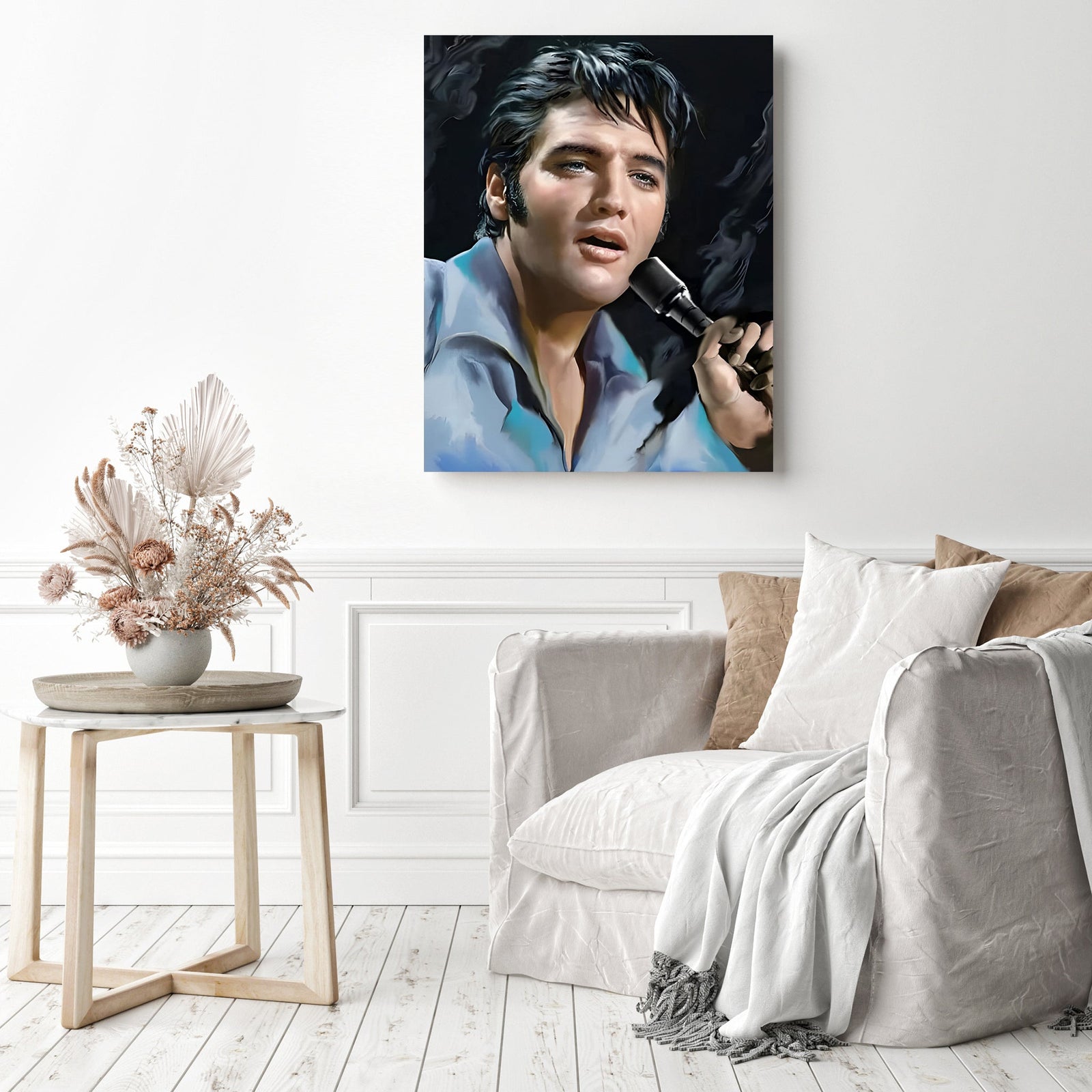 Famous Singer Elvis Presley | Diamond Painting Displayed as Home Decor