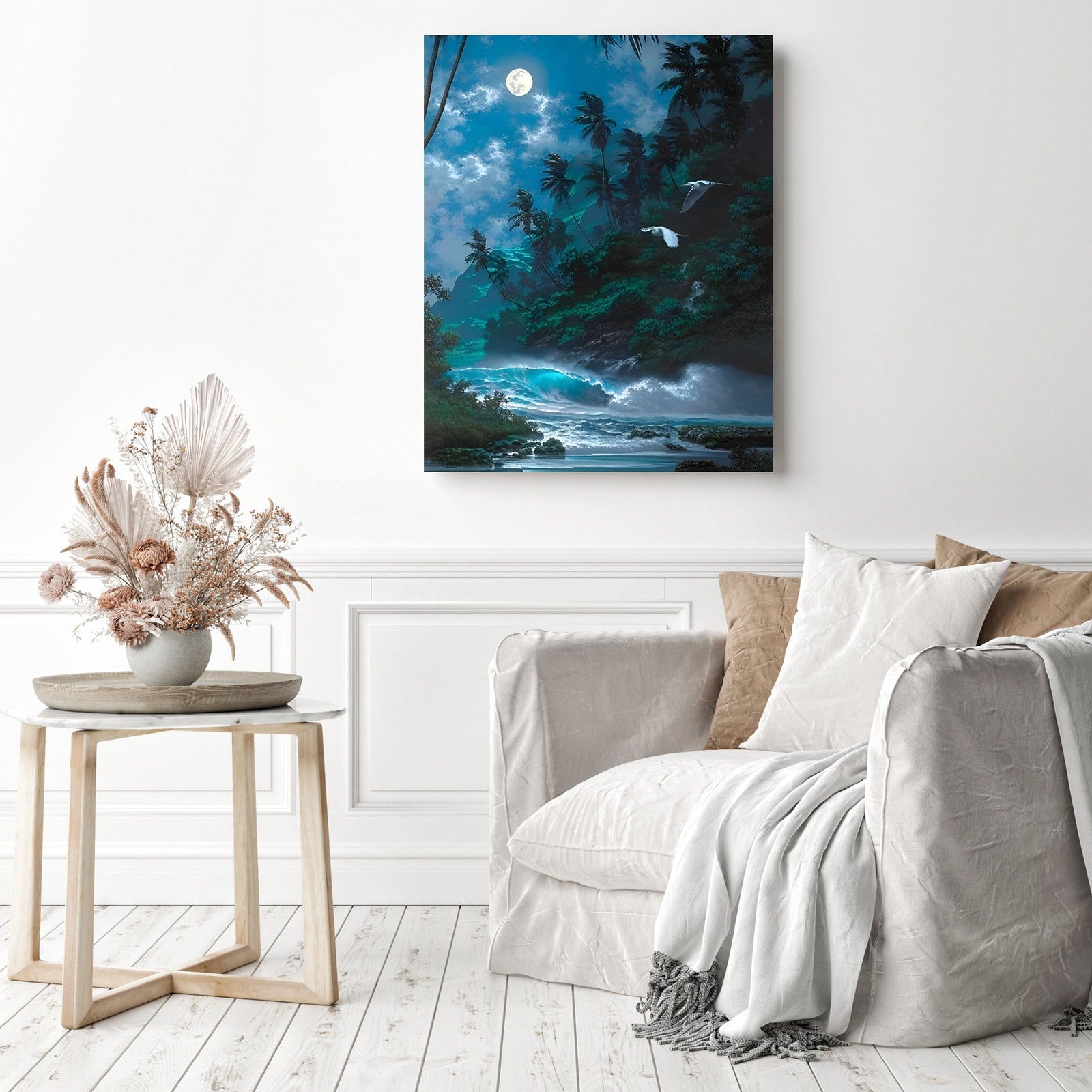 Nature Night Sky | Diamond Painting Displayed as Home Decor