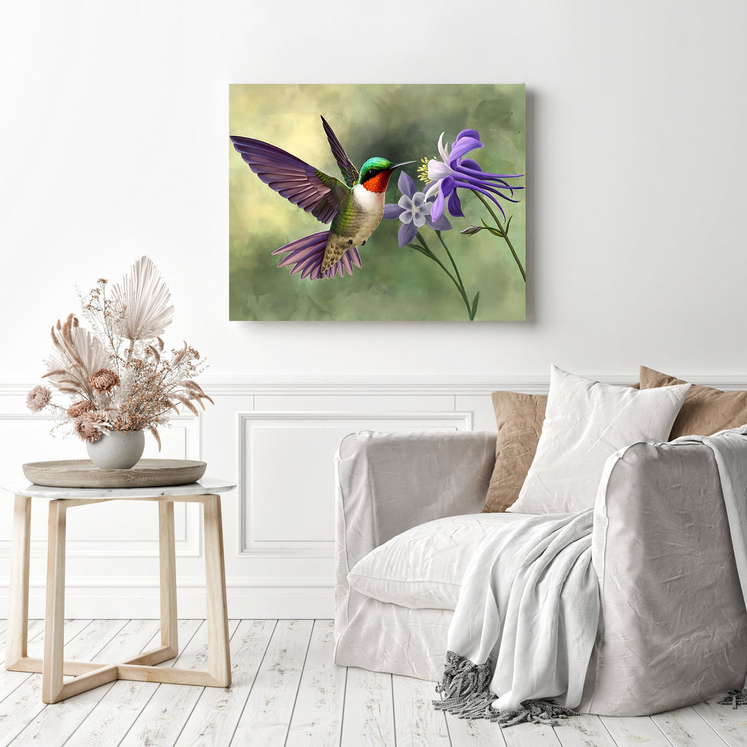 Hummingbird and Flower | Diamond Painting