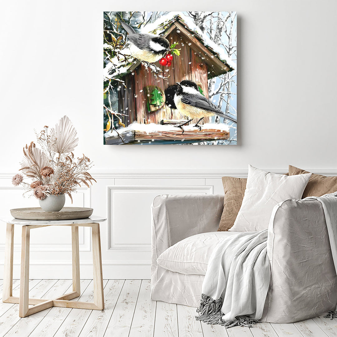 Mosaic Snow Bird | Diamond Painting