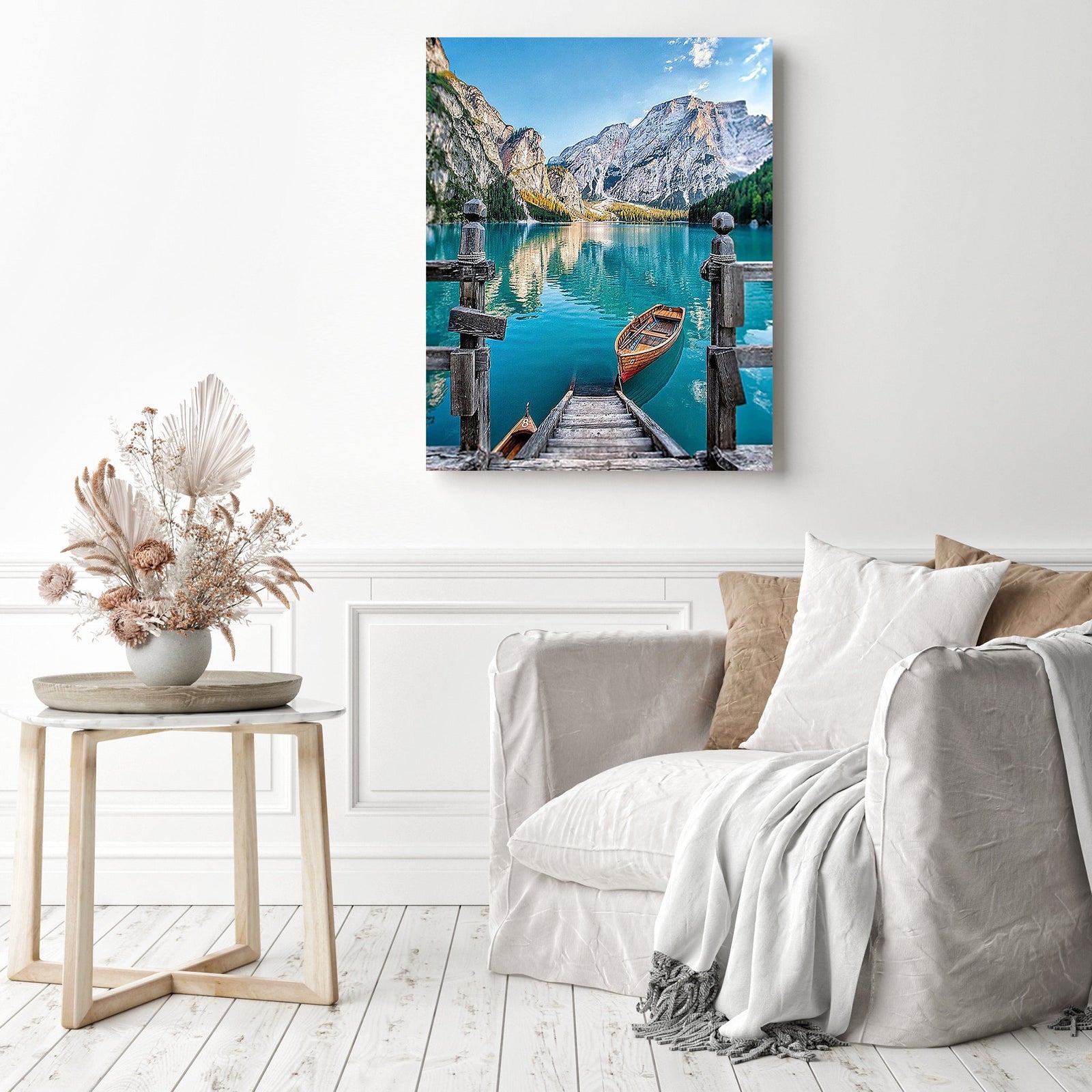 Boats | Diamond Painting Displayed as Home Decor