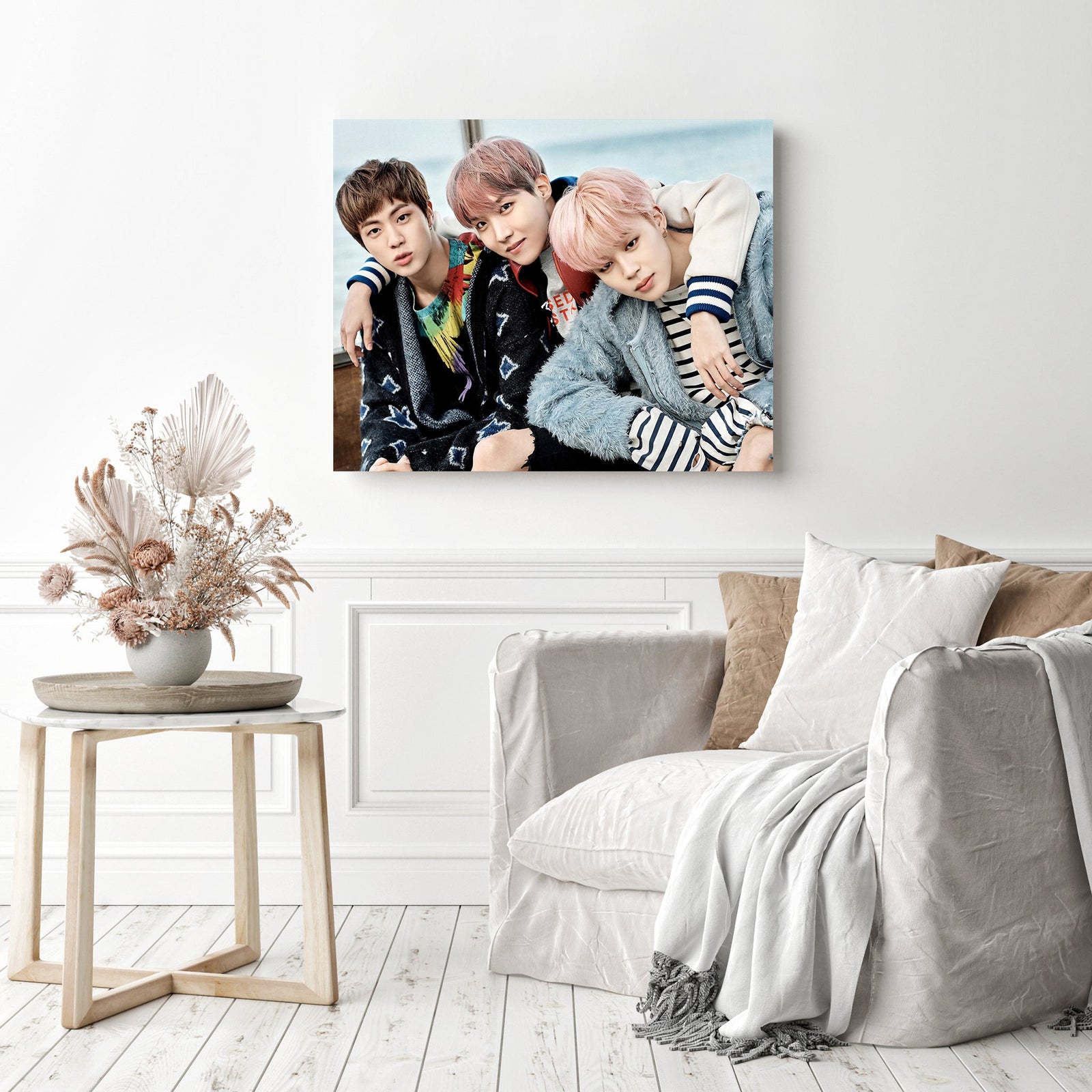 BTS the Stars | Diamond Painting Displayed as Home Decor