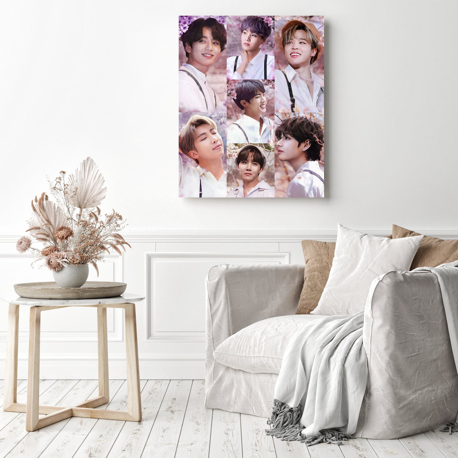 BTS Stars | Diamond Painting Displayed as Home Decor