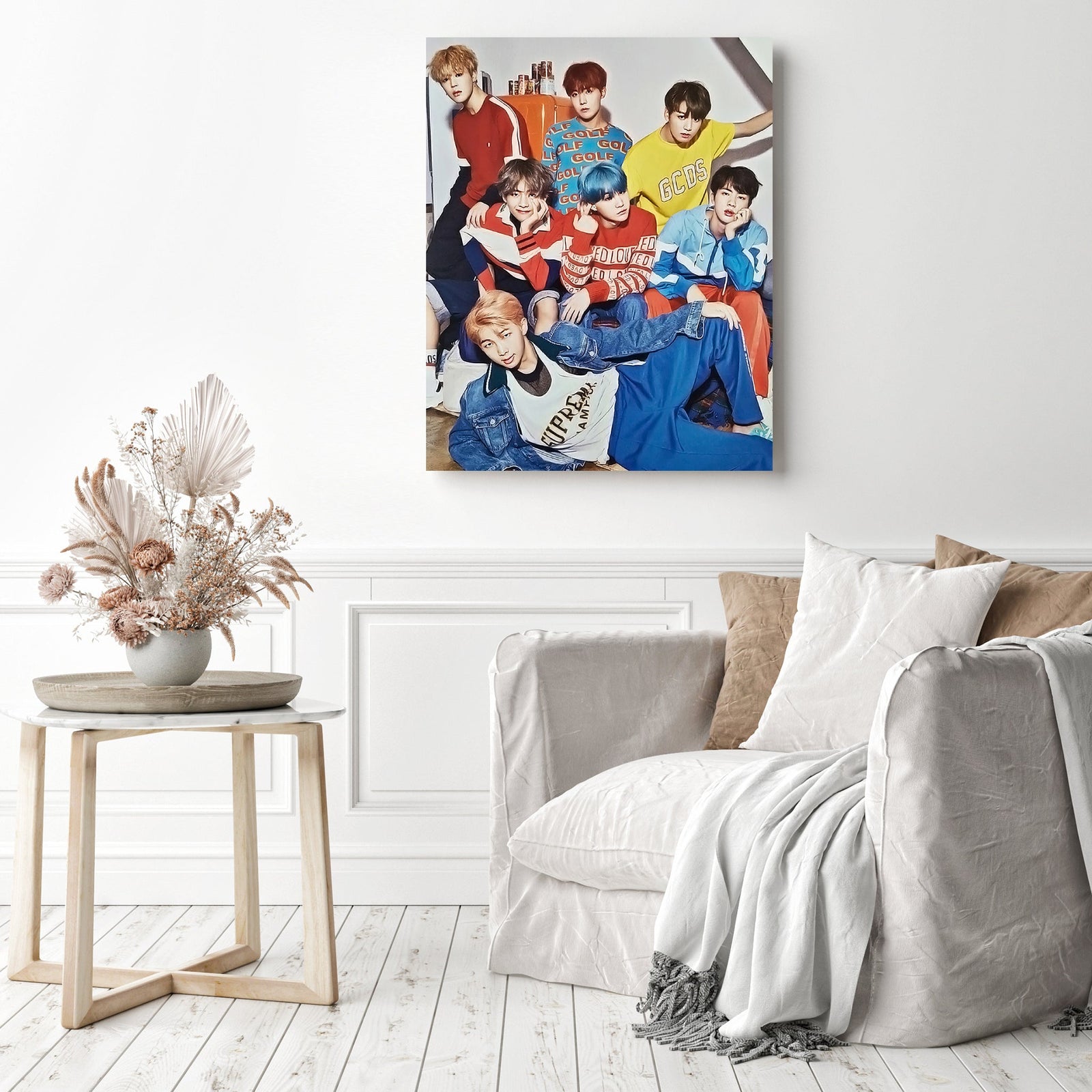 BTS in Colors | Diamond Painting Displayed as Home Decor