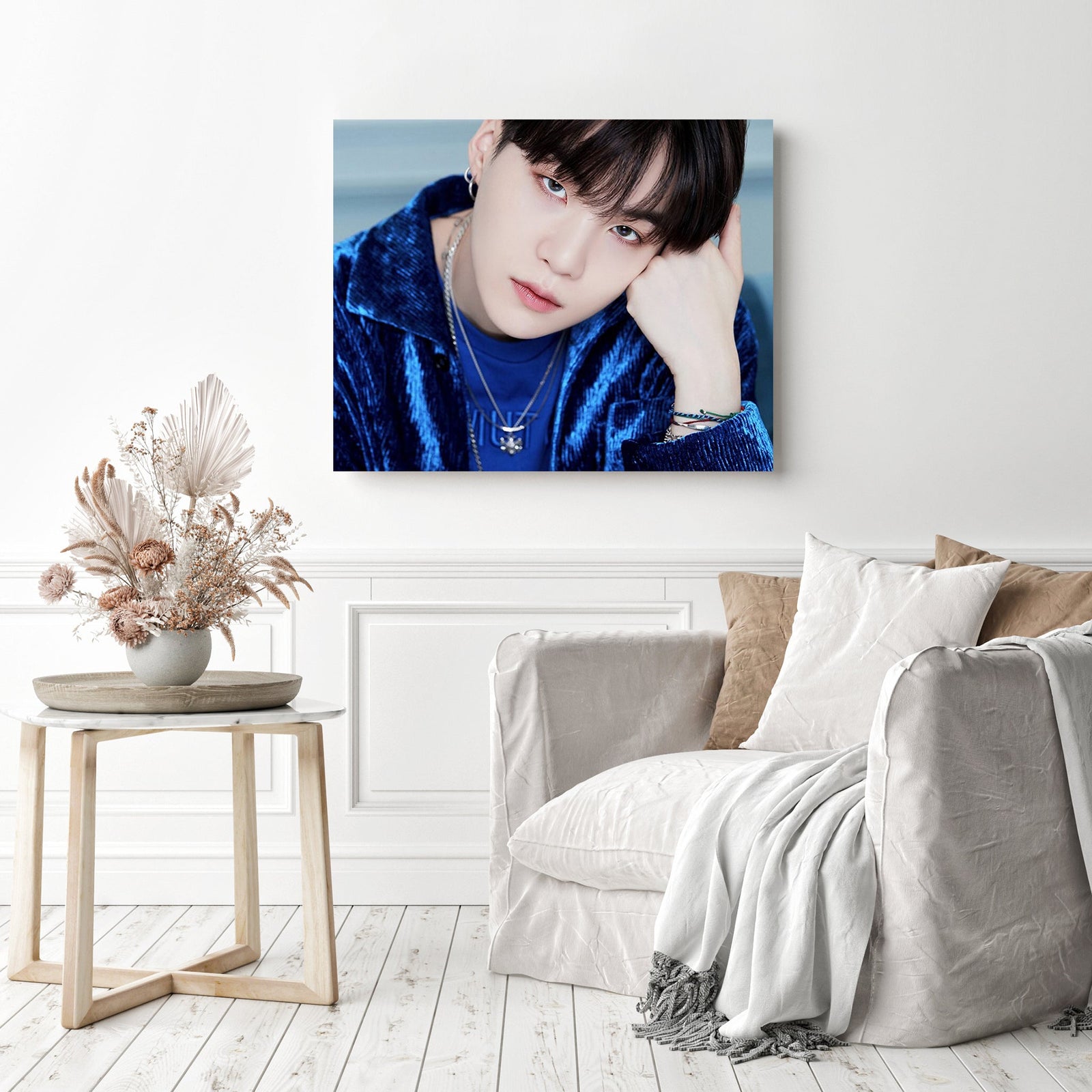 Yoongi BTS | Diamond Painting Displayed as Home Decor