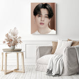 BTS Jimin Close-up | Diamond Painting Displayed as Home Decor