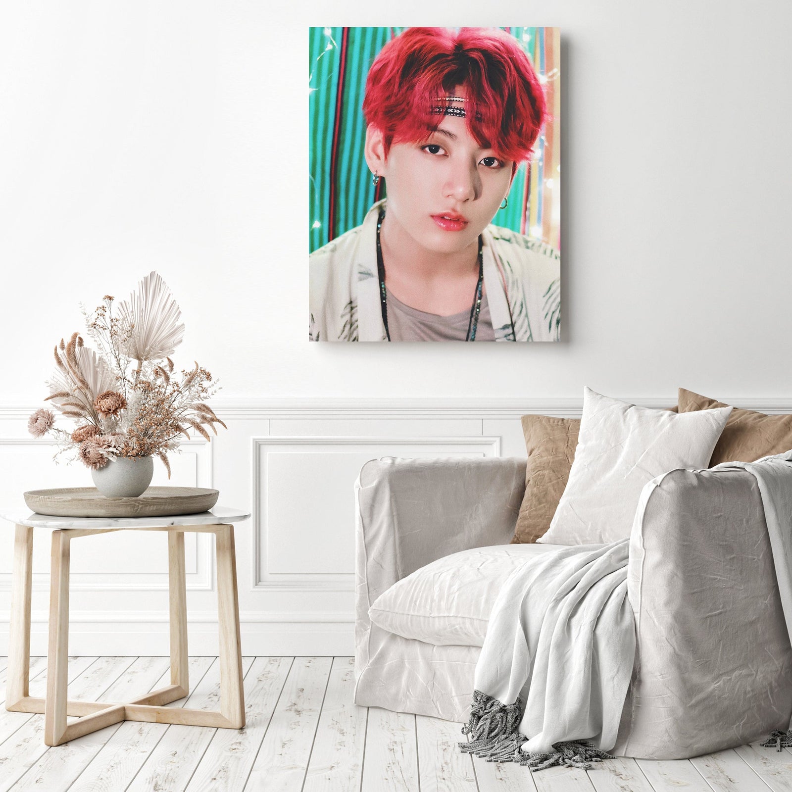 BTS Jungkook | Diamond Painting Displayed as Home Decor