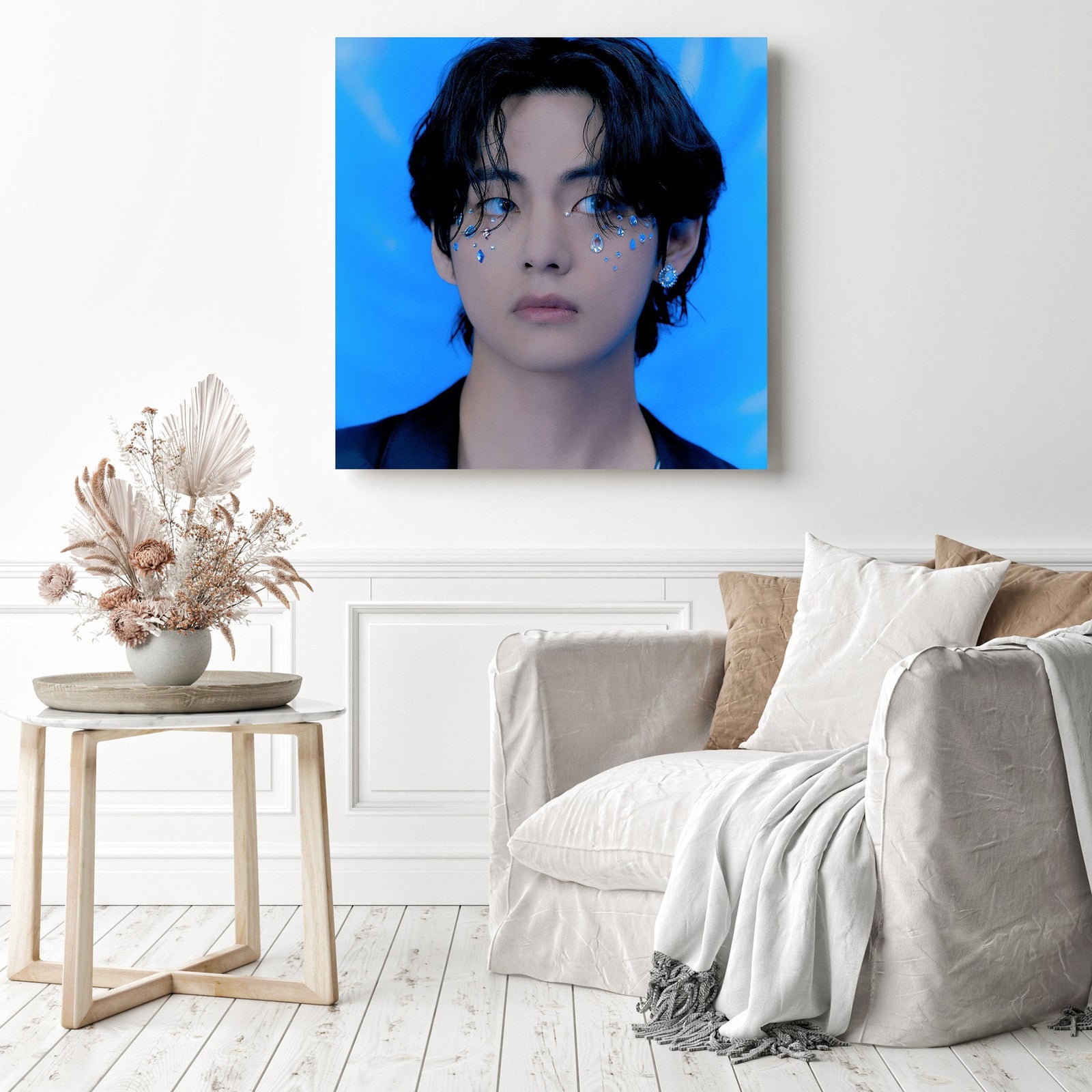 BTS V | Diamond Painting Displayed as Home Decor