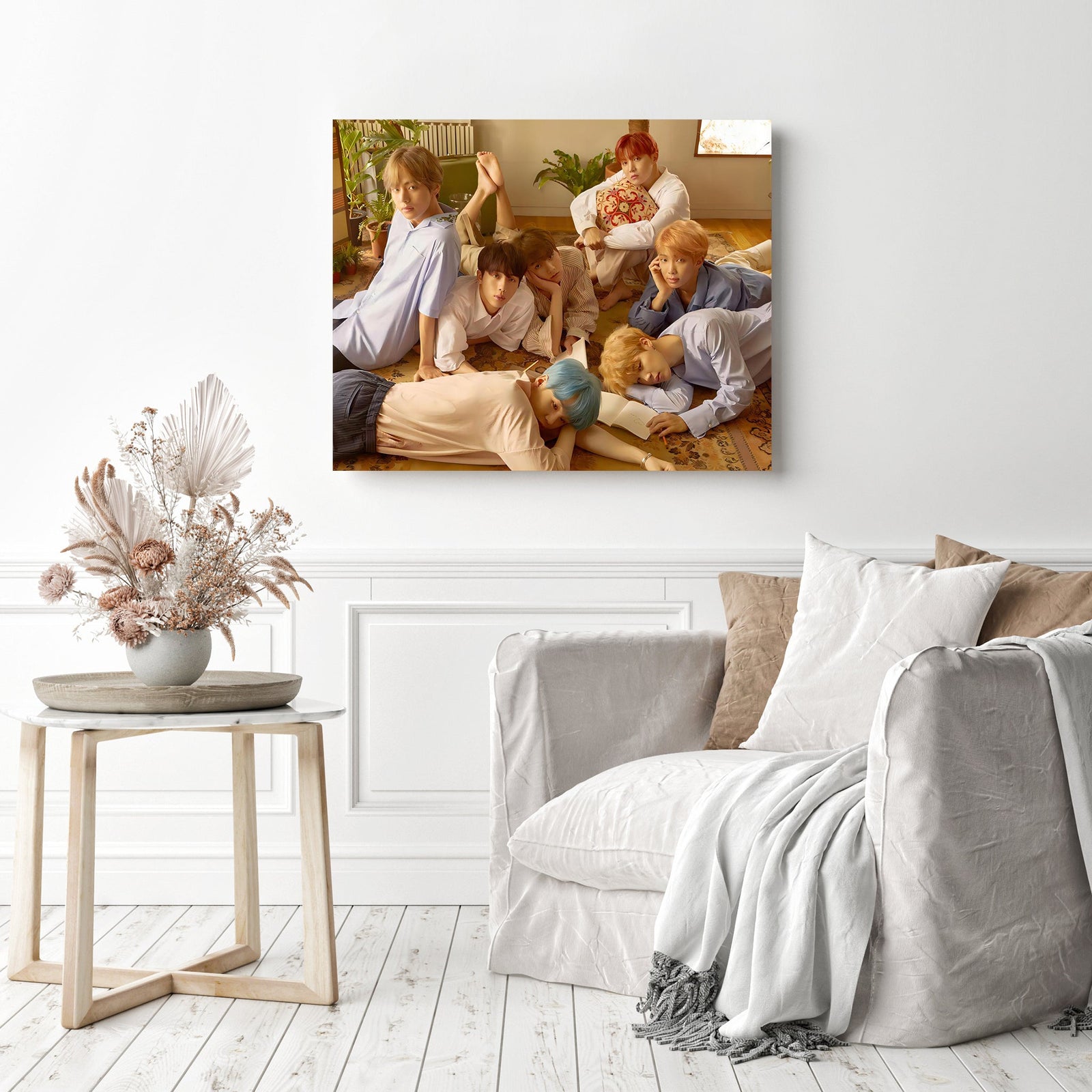 BTS Shine | Diamond Painting Displayed as Home Decor