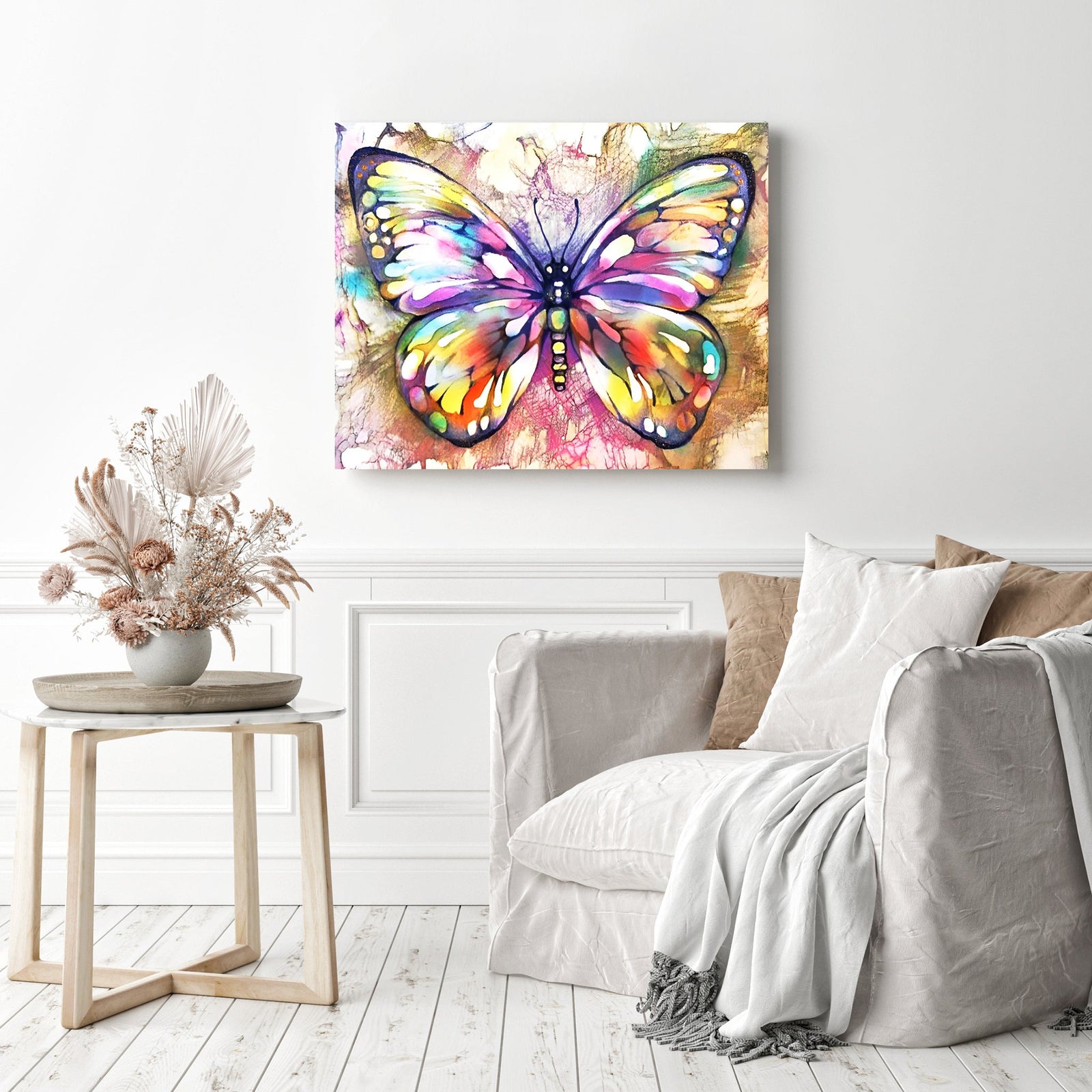 Colorful Butterfly | Diamond Painting Displayed as Home Decor