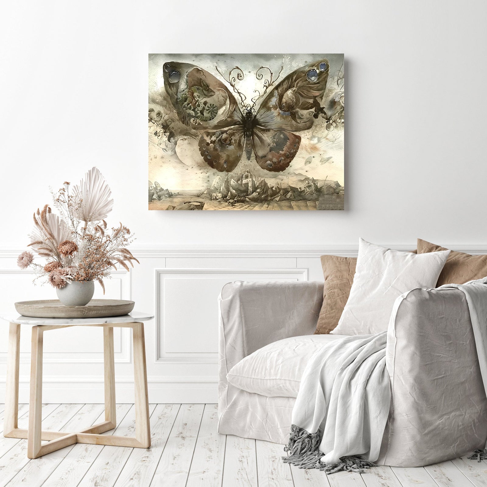 Artistic Butterfly | Diamond Painting Displayed as Home Decor