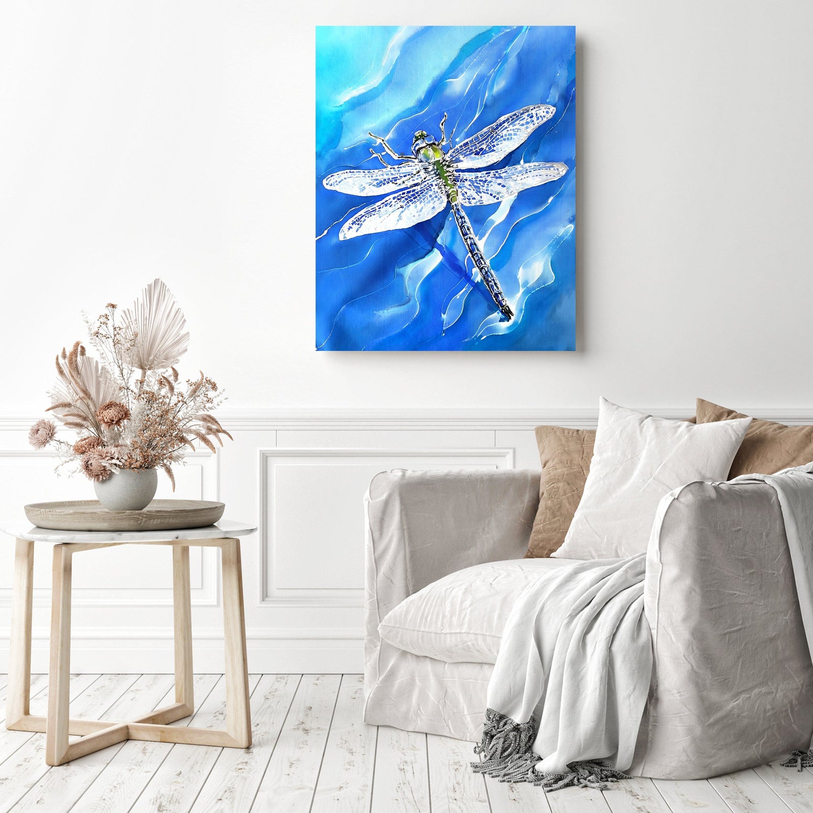 Dragonfly | Diamond Painting Displayed as Home Decor