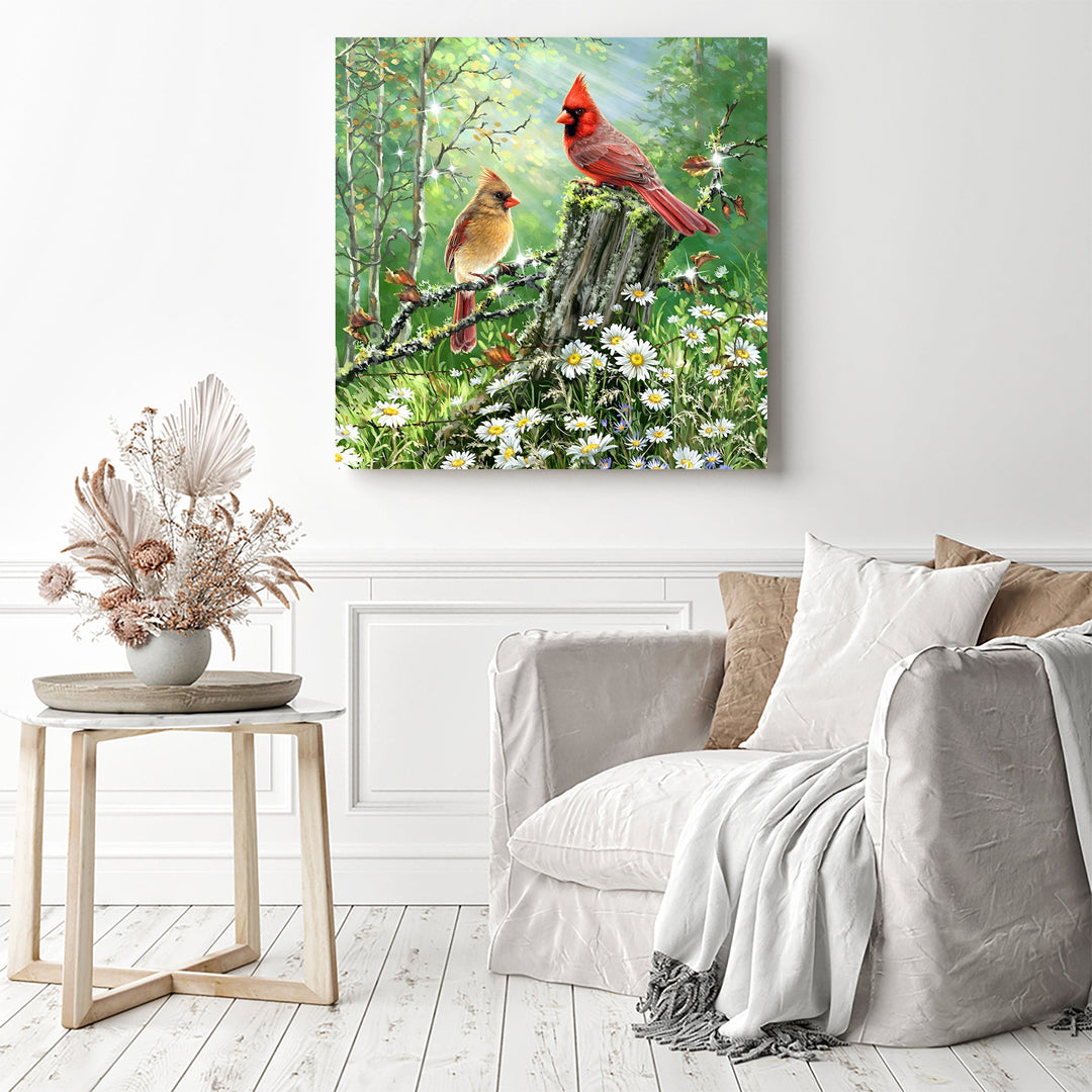 Beautiful Cardinal Bird | Diamond Painting