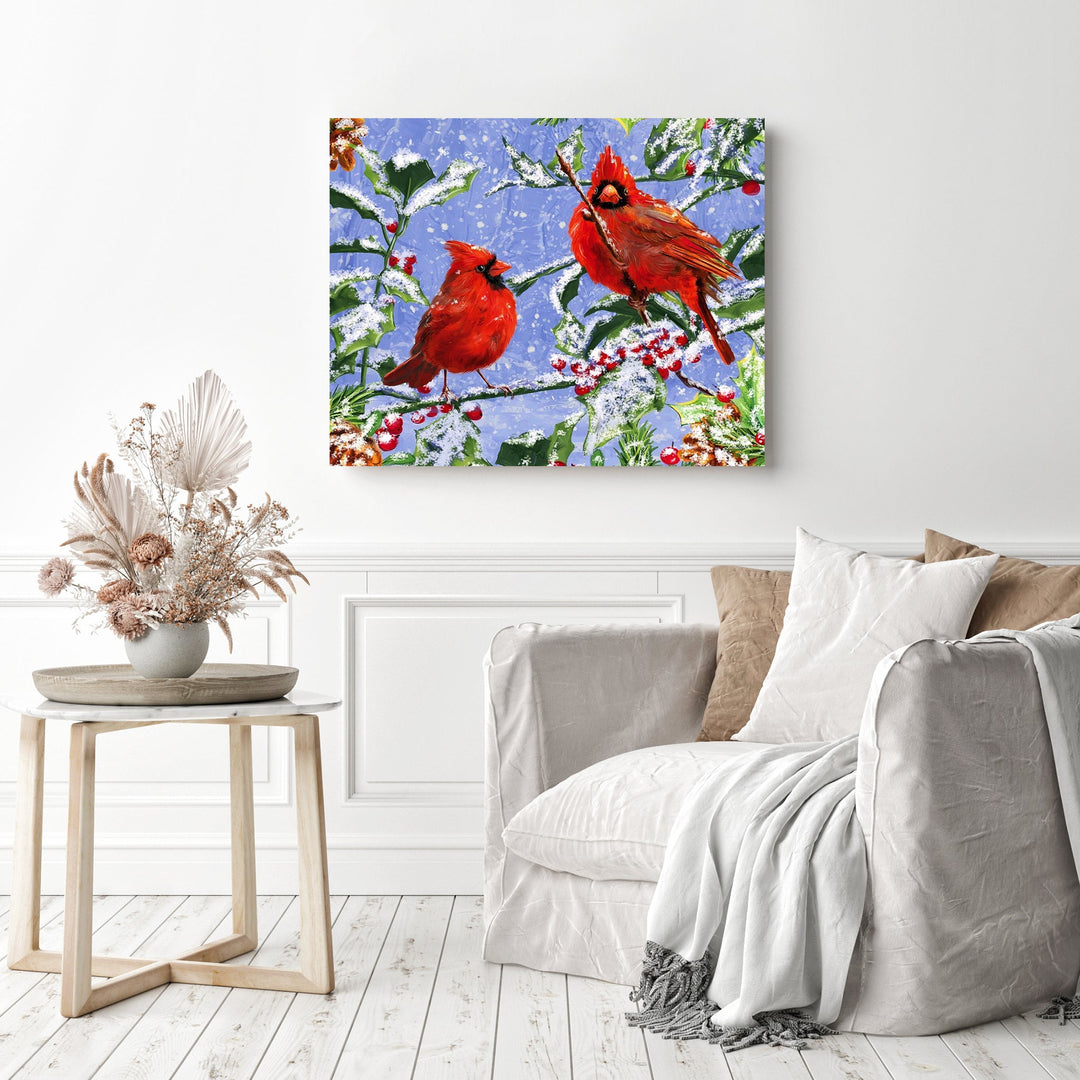 Cardinal Bird Couple | Diamond Painting