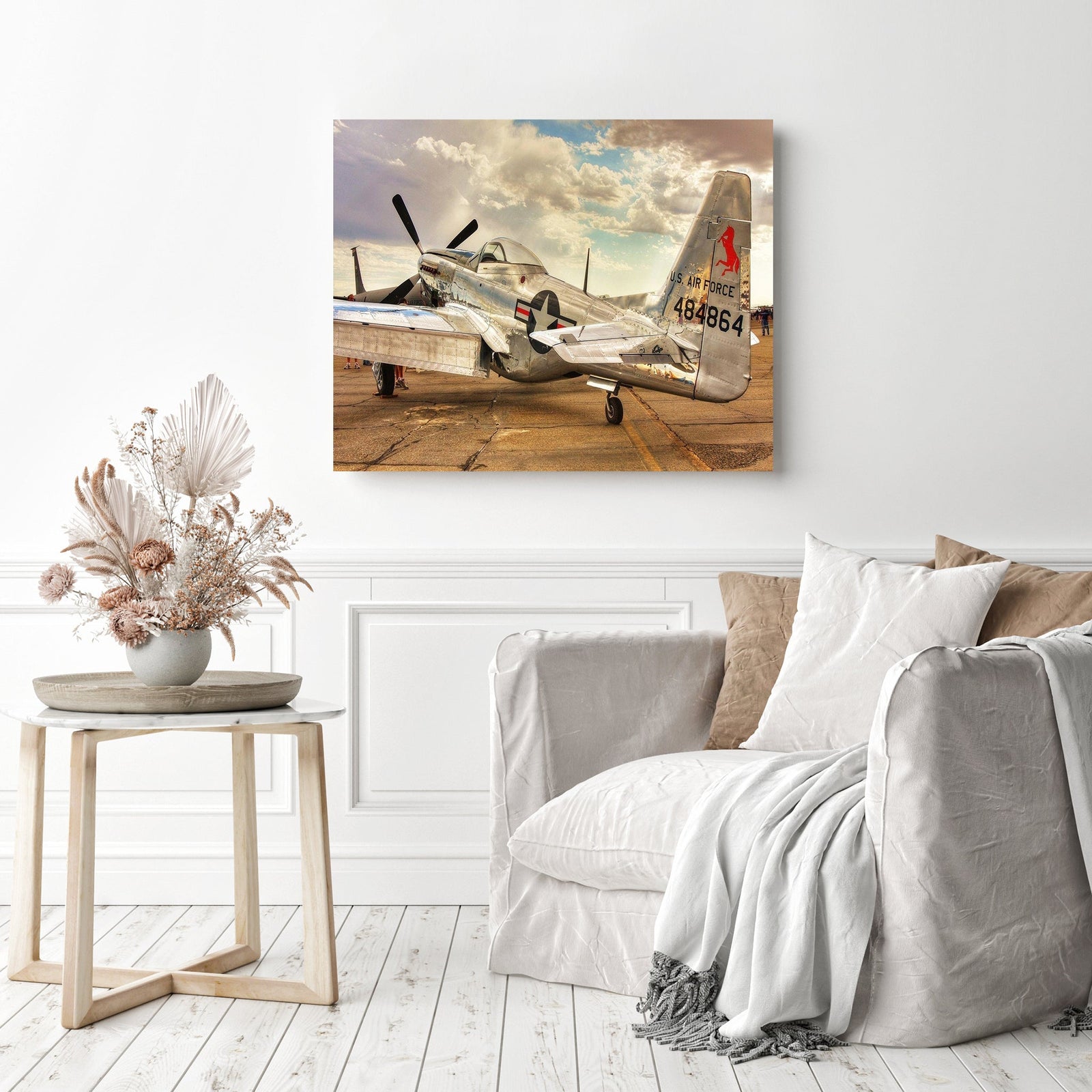 US Airplane | Diamond Painting Displayed as Home Decor