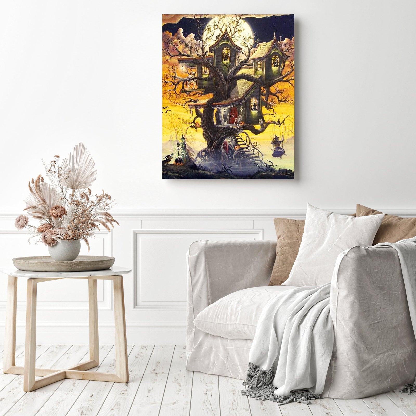 Halloween Cartoon | Diamond Painting Displayed as Home Decor