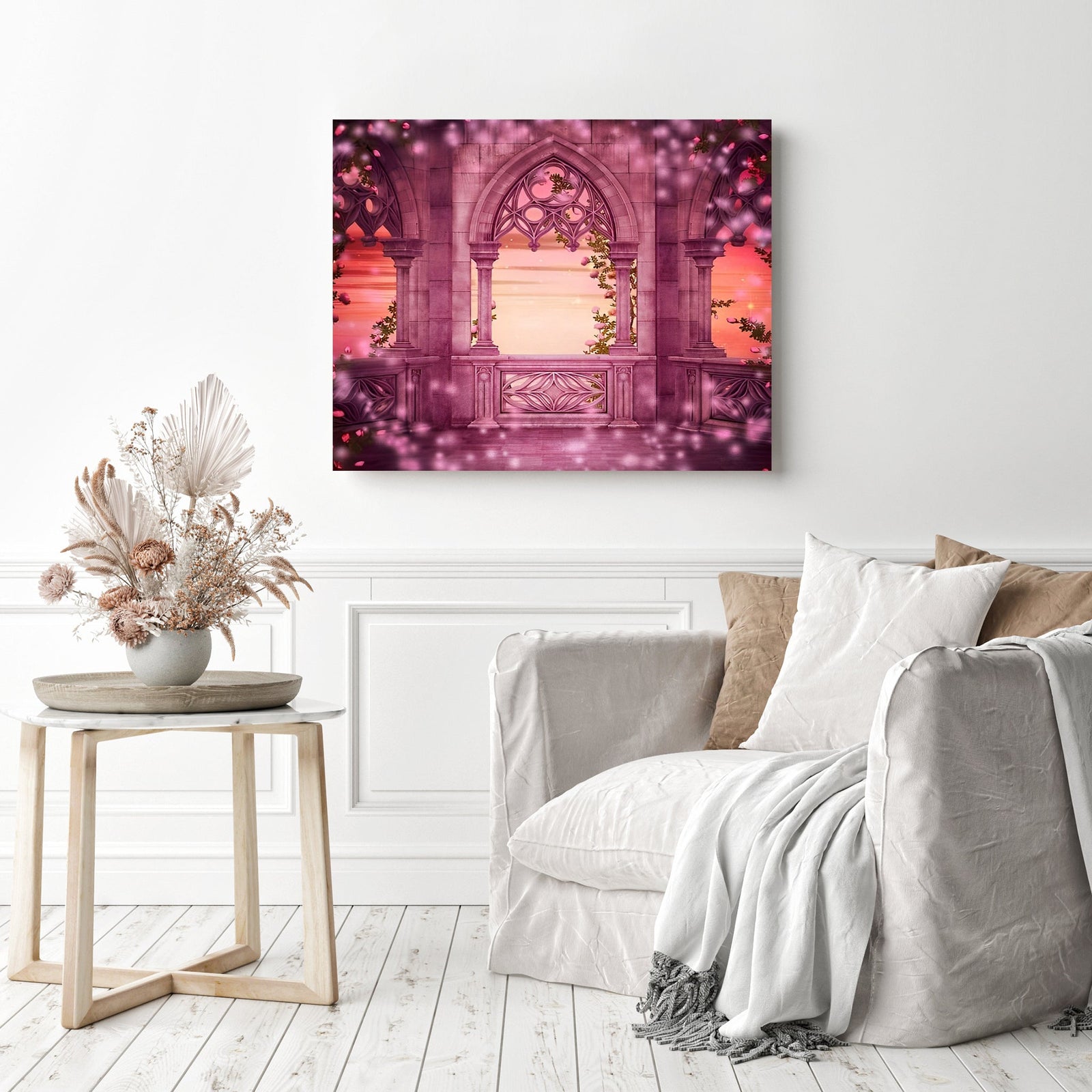 Climb Up My Castle | Diamond Painting Displayed as Home Decor