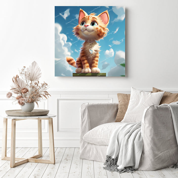 Orange Tabby Cat Gaze | Diamond Painting