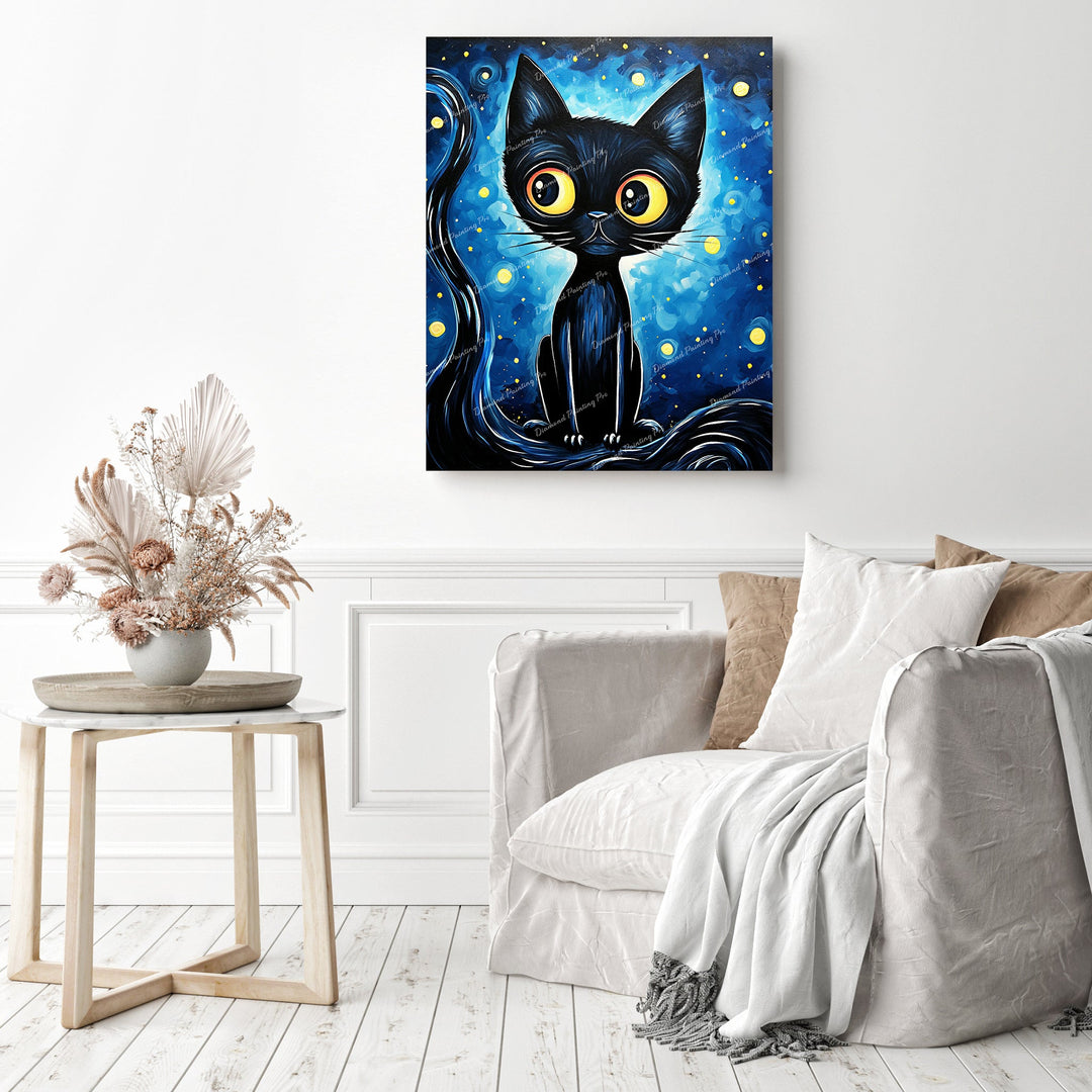 Starry Sky Cat | Diamond Painting
