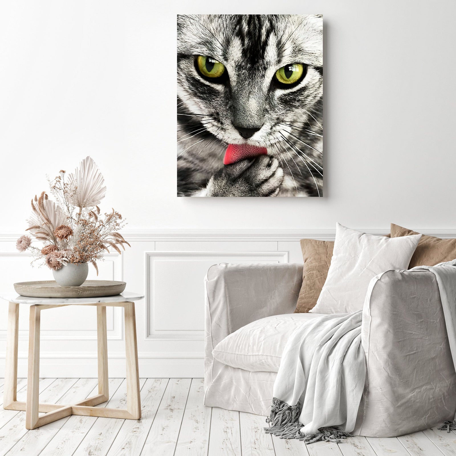 Tabby | Diamond Painting Displayed as Home Decor