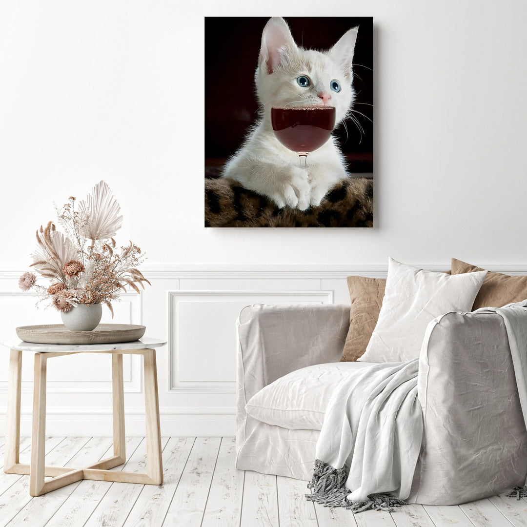 Cat and Wine | Diamond Painting