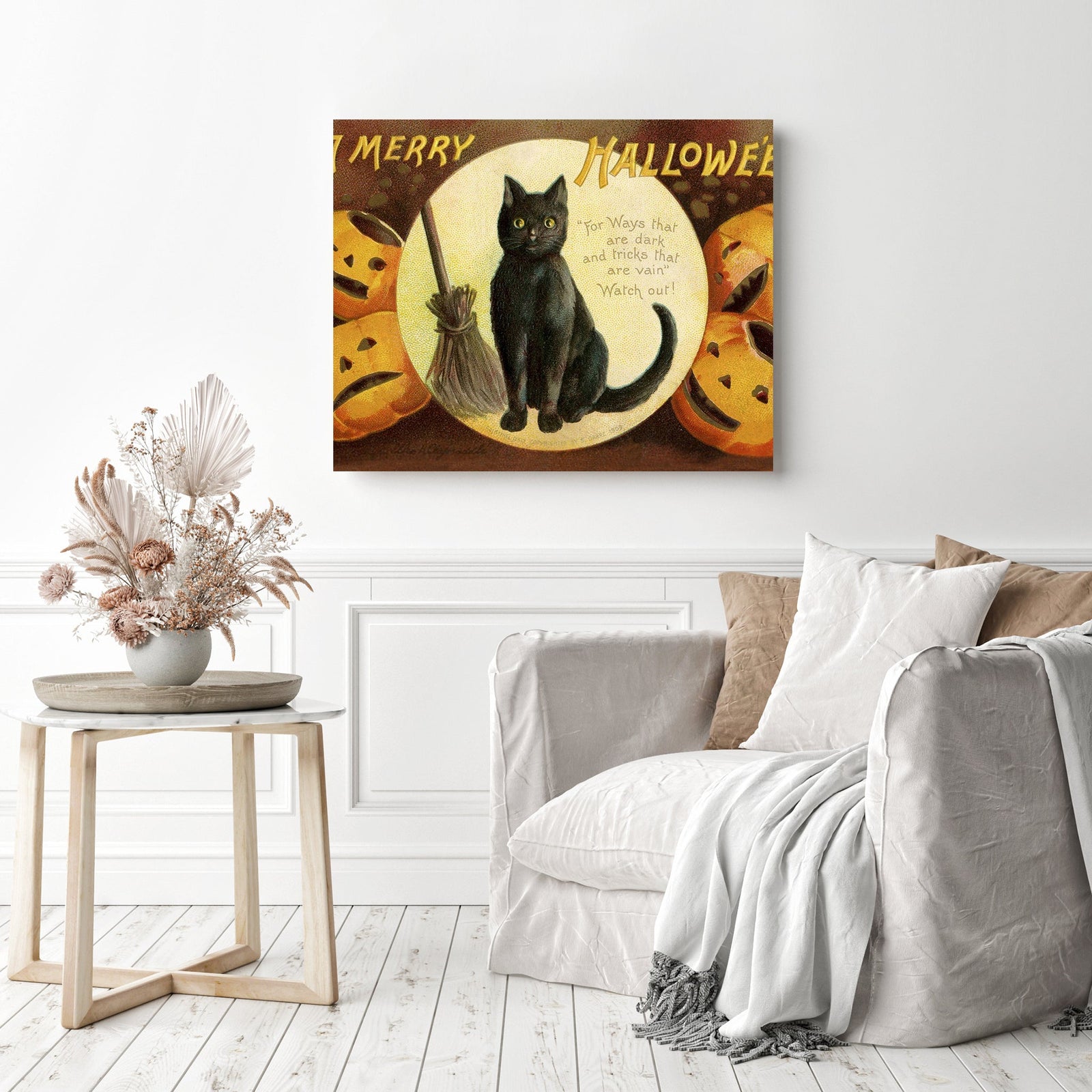 A Merry Halloween | Diamond Painting Displayed as Home Decor