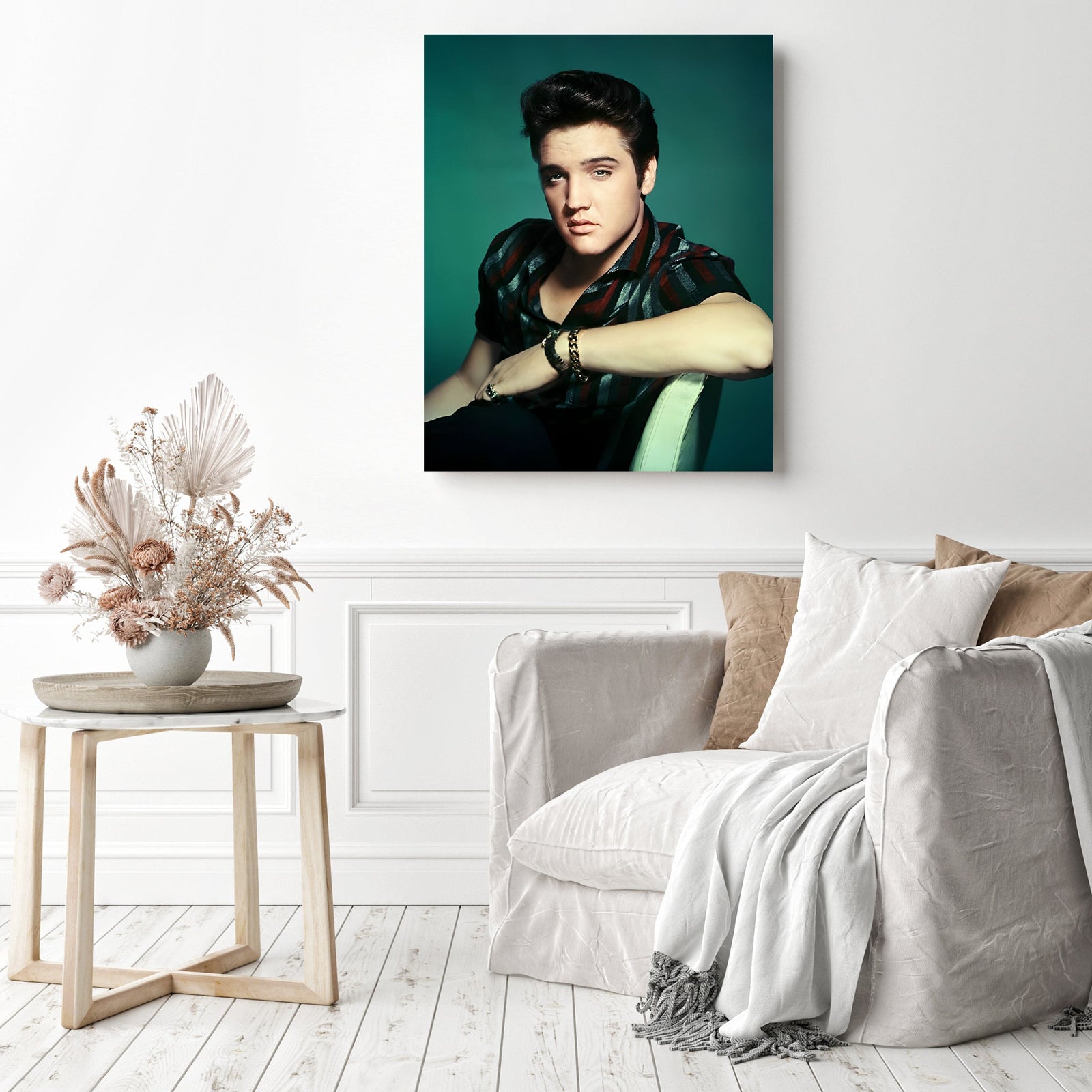 Elvis Presley Portrait | Diamond Painting Displayed as Home Decor