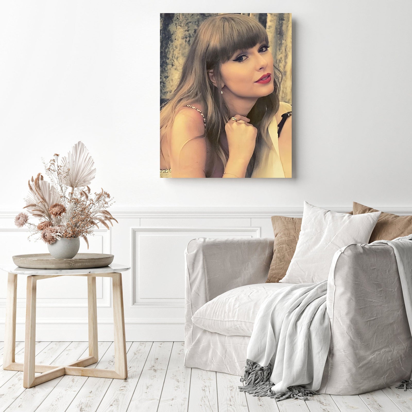 Taylor Swift Cover | Diamond Painting Displayed as Home Decor