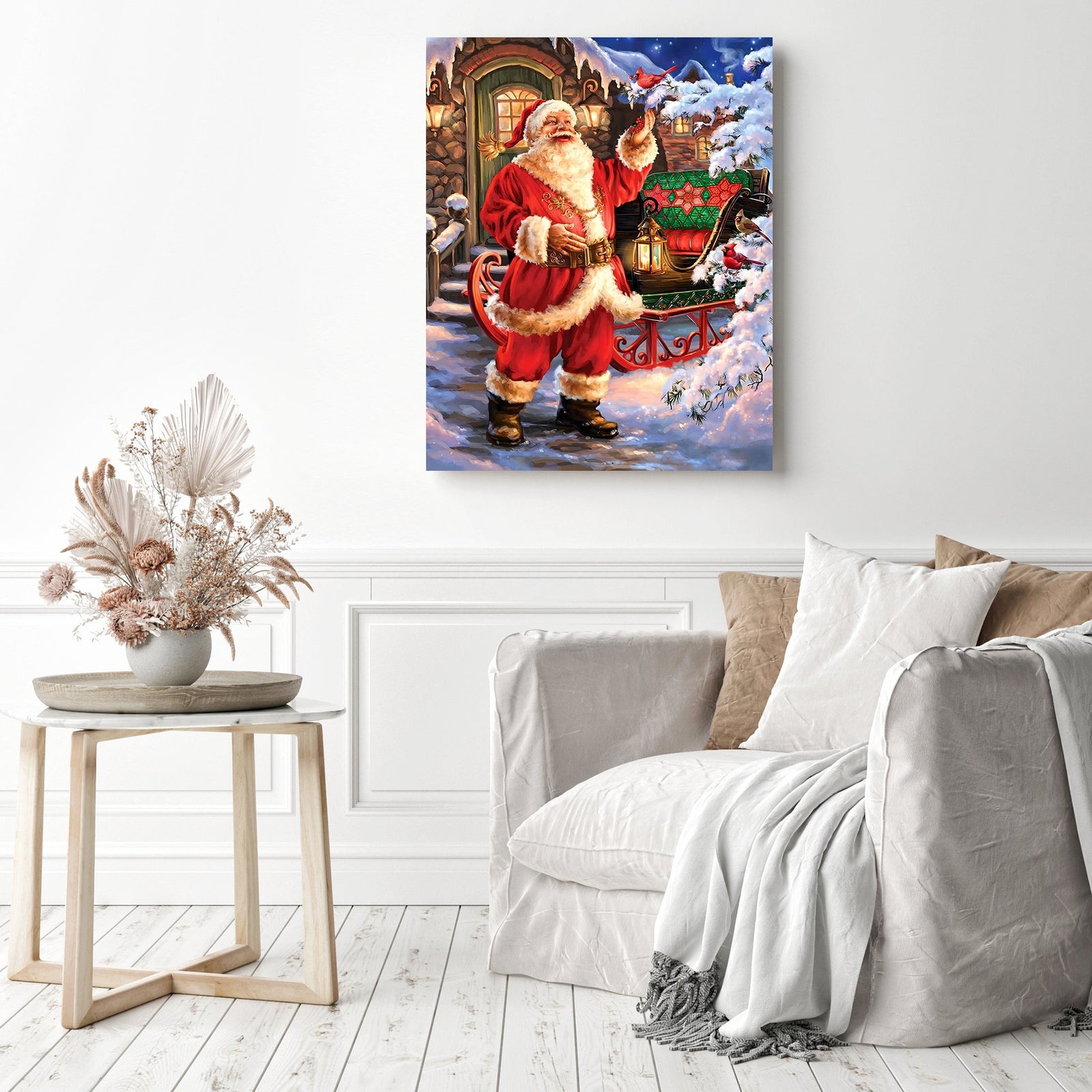 Christmas Chat | Diamond Painting Displayed as Home Decor