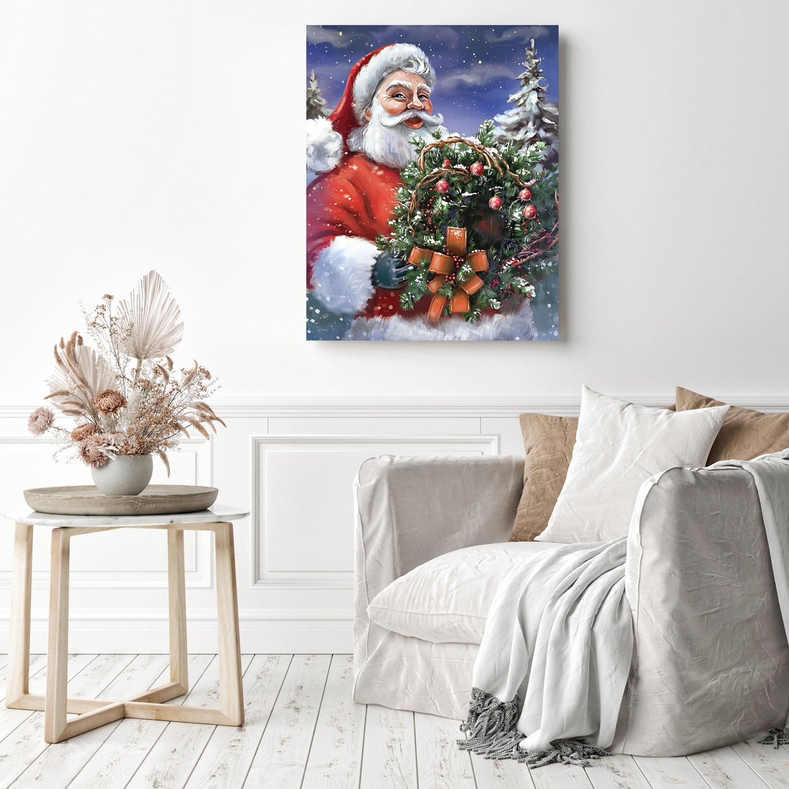 Christmas Wreath Delivery | Diamond Painting Displayed as Home Decor