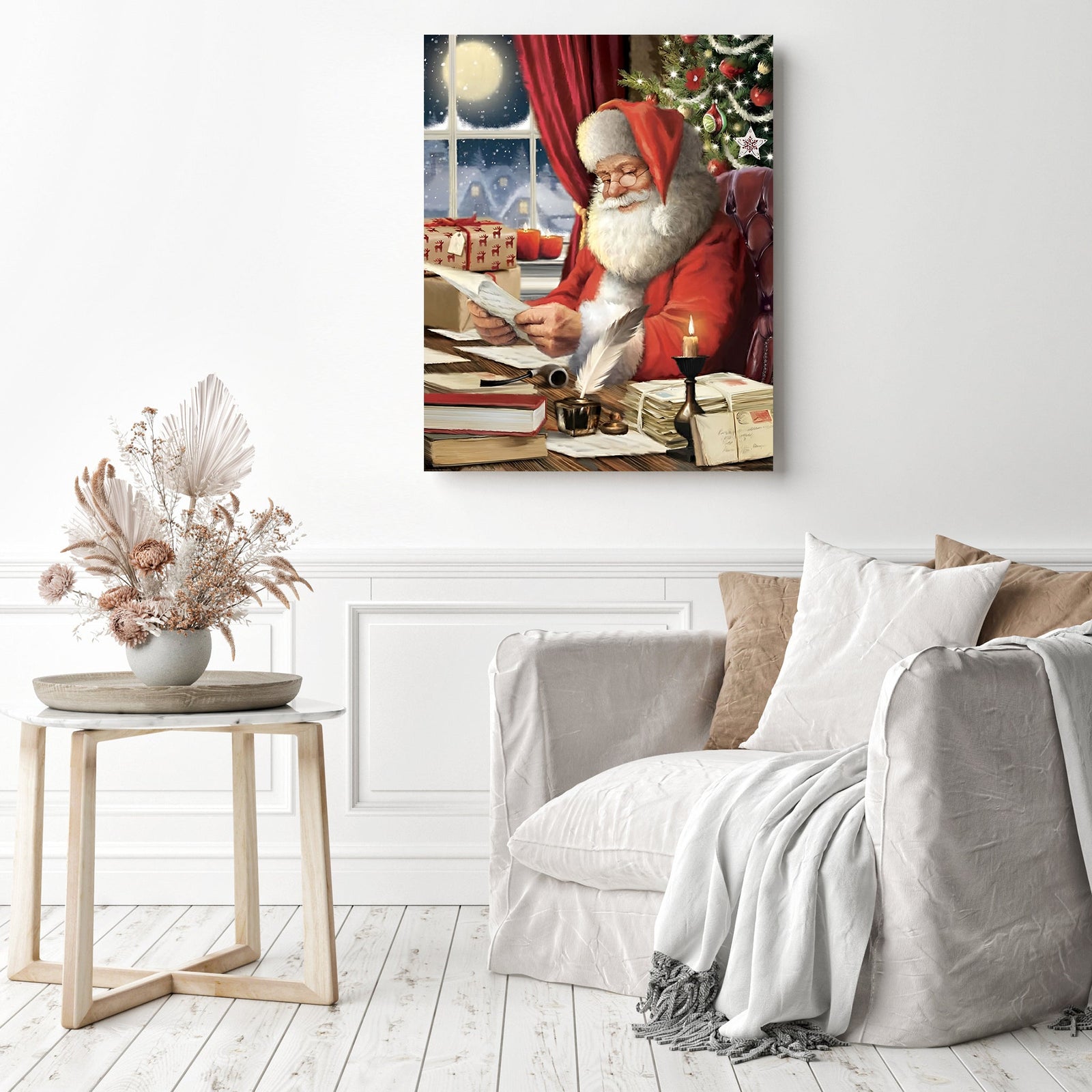 Letters to Santa | Diamond Painting Displayed as Home Decor