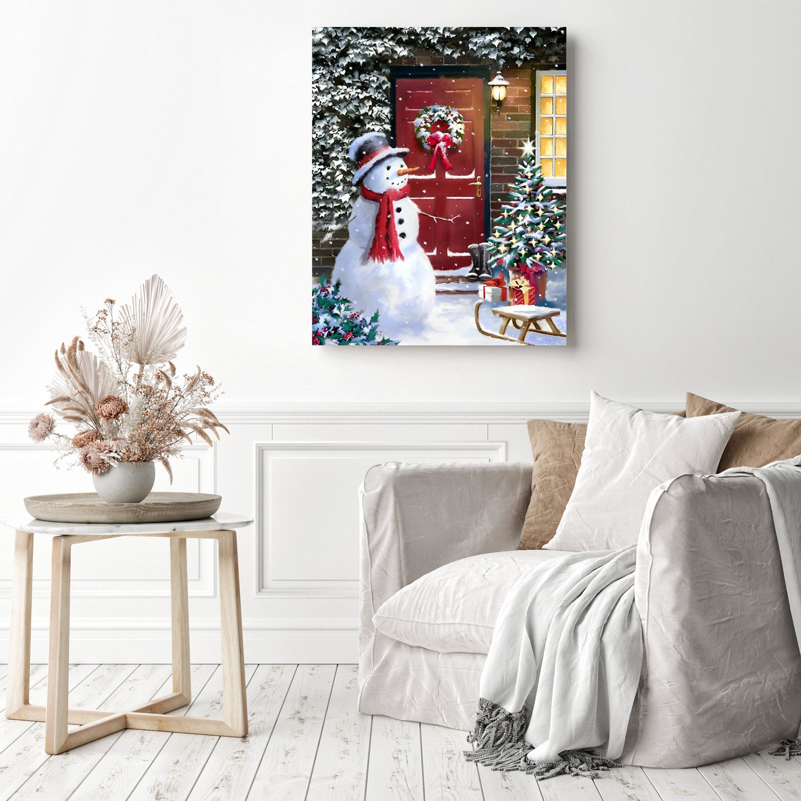 Christmas Morning | Diamond Painting Displayed as Home Decor