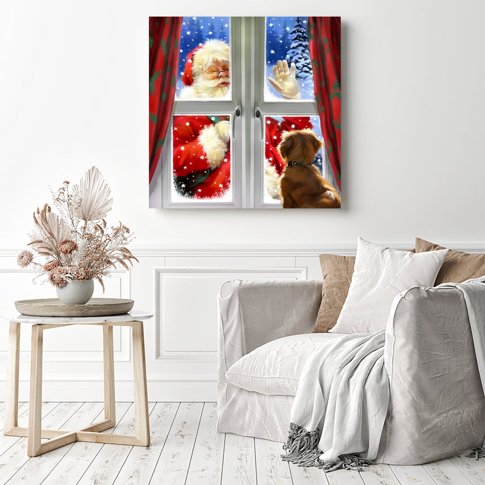 Christmas Wave | Diamond Painting Displayed as Home Decor