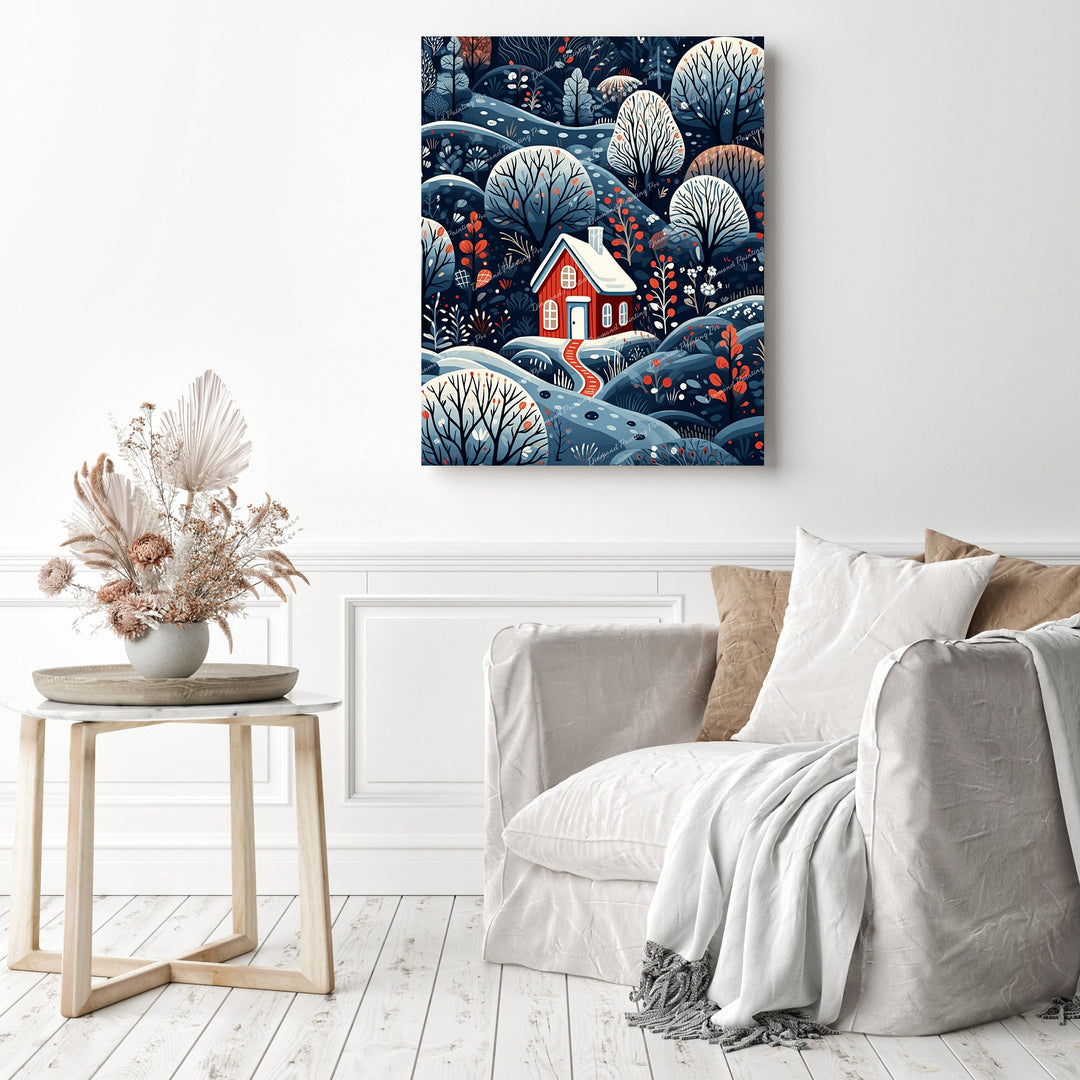 Nordic Christmas Cabin | Diamond Painting