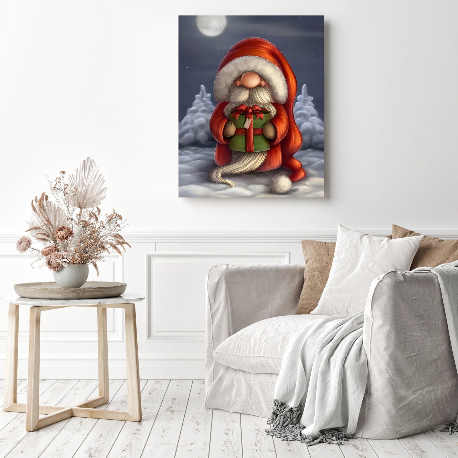 Cartoon Santa Claus | Diamond Painting Displayed as Home Decor