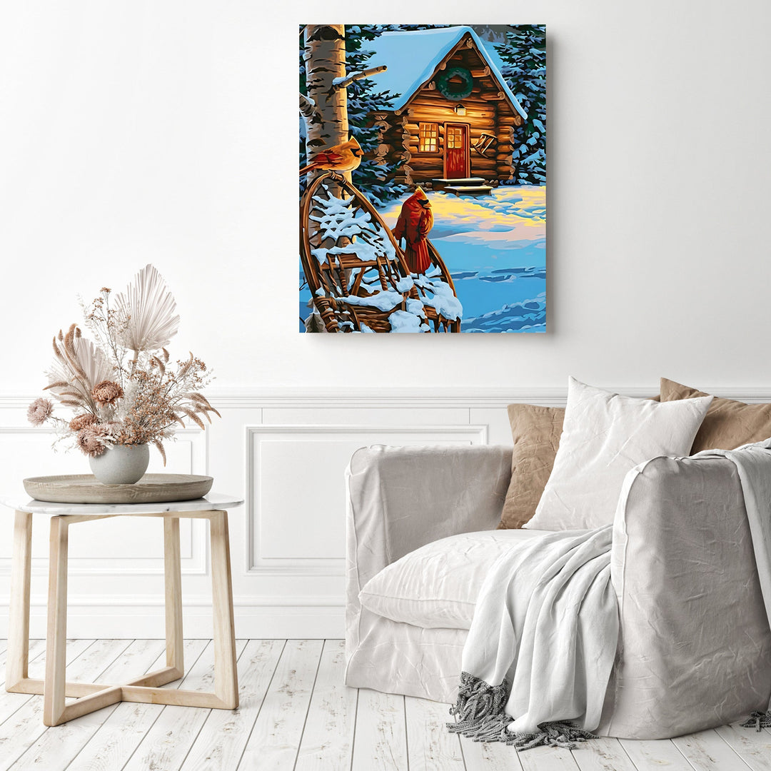 House on a Frozen Forest | Diamond Painting