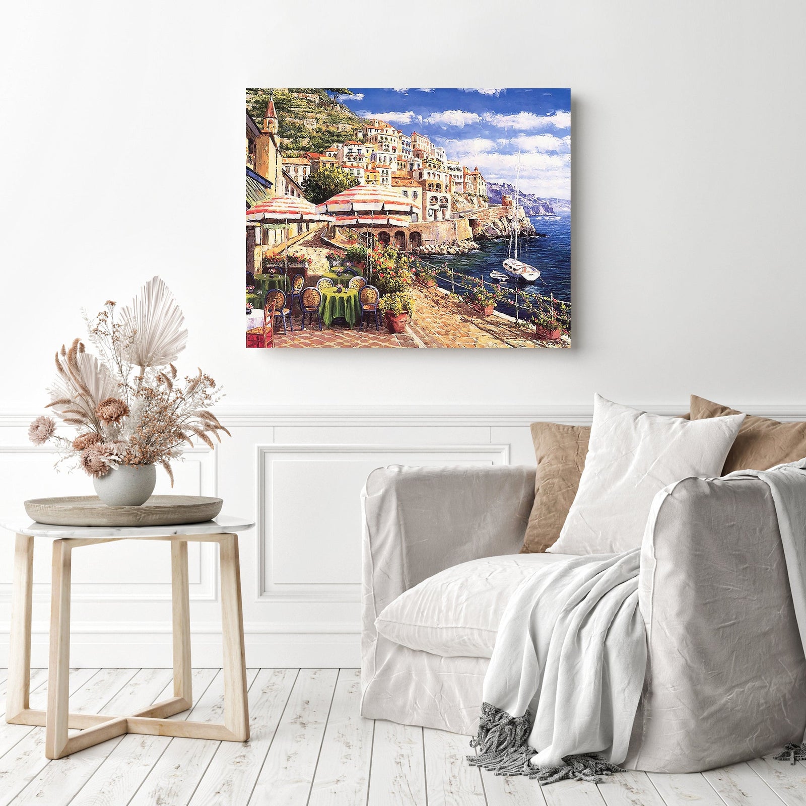 Amalfi Coast, Italy | Diamond Painting Displayed as Home Decor