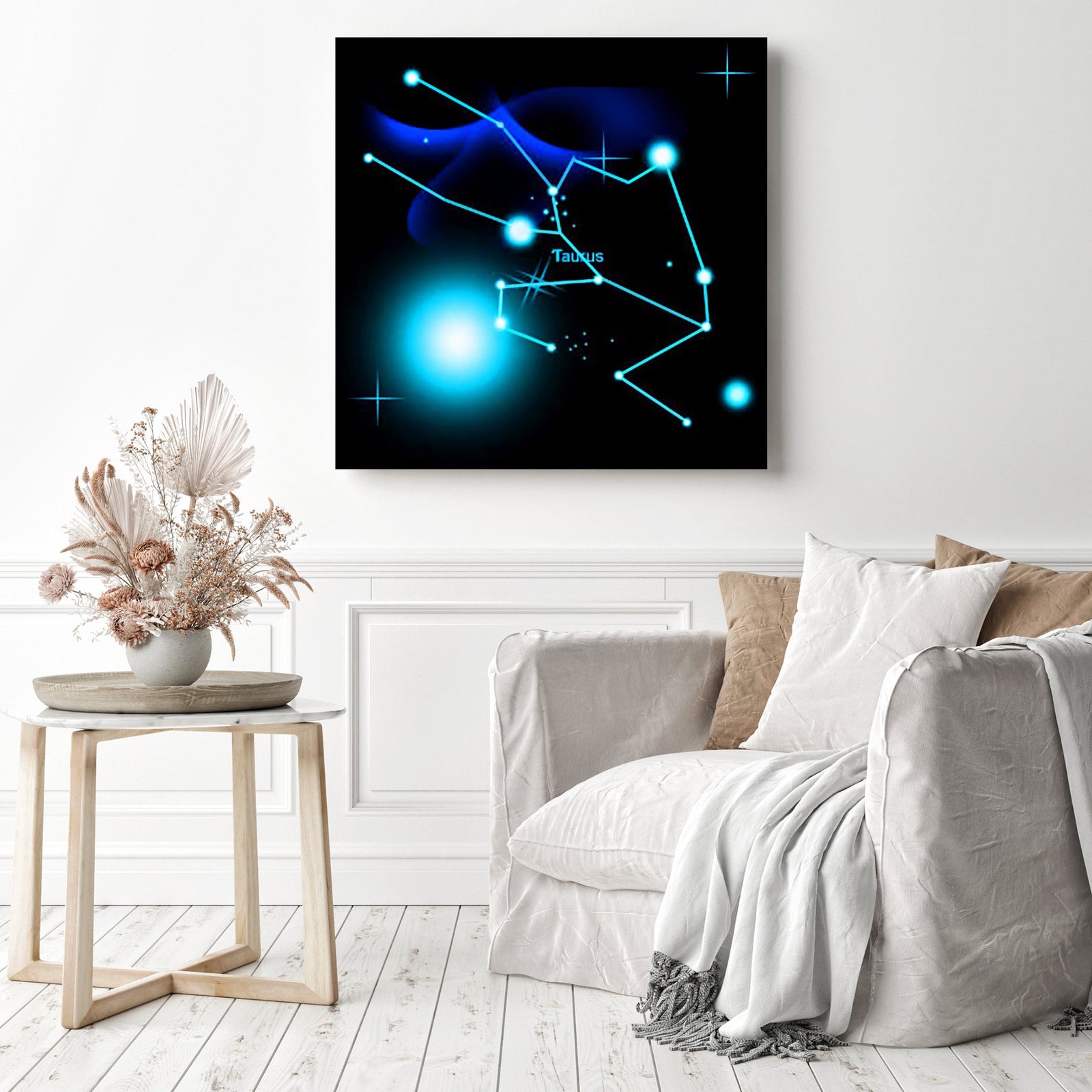 Taurus Star Sign | Diamond Painting Displayed as Home Decor