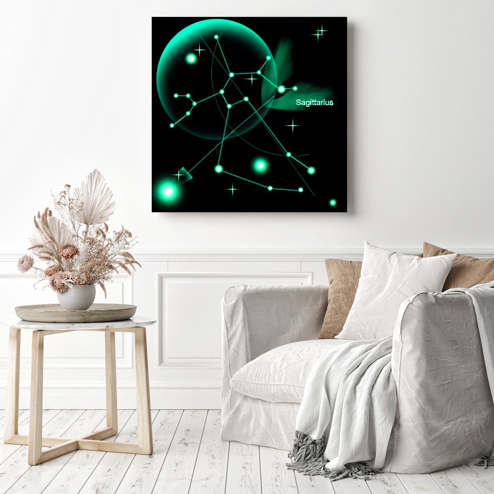 Sagittarius Star Sign | Diamond Painting Displayed as Home Decor