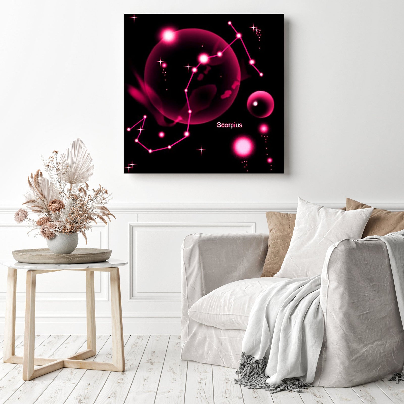 Scorpius Constellation | Diamond Painting Displayed as Home Decor