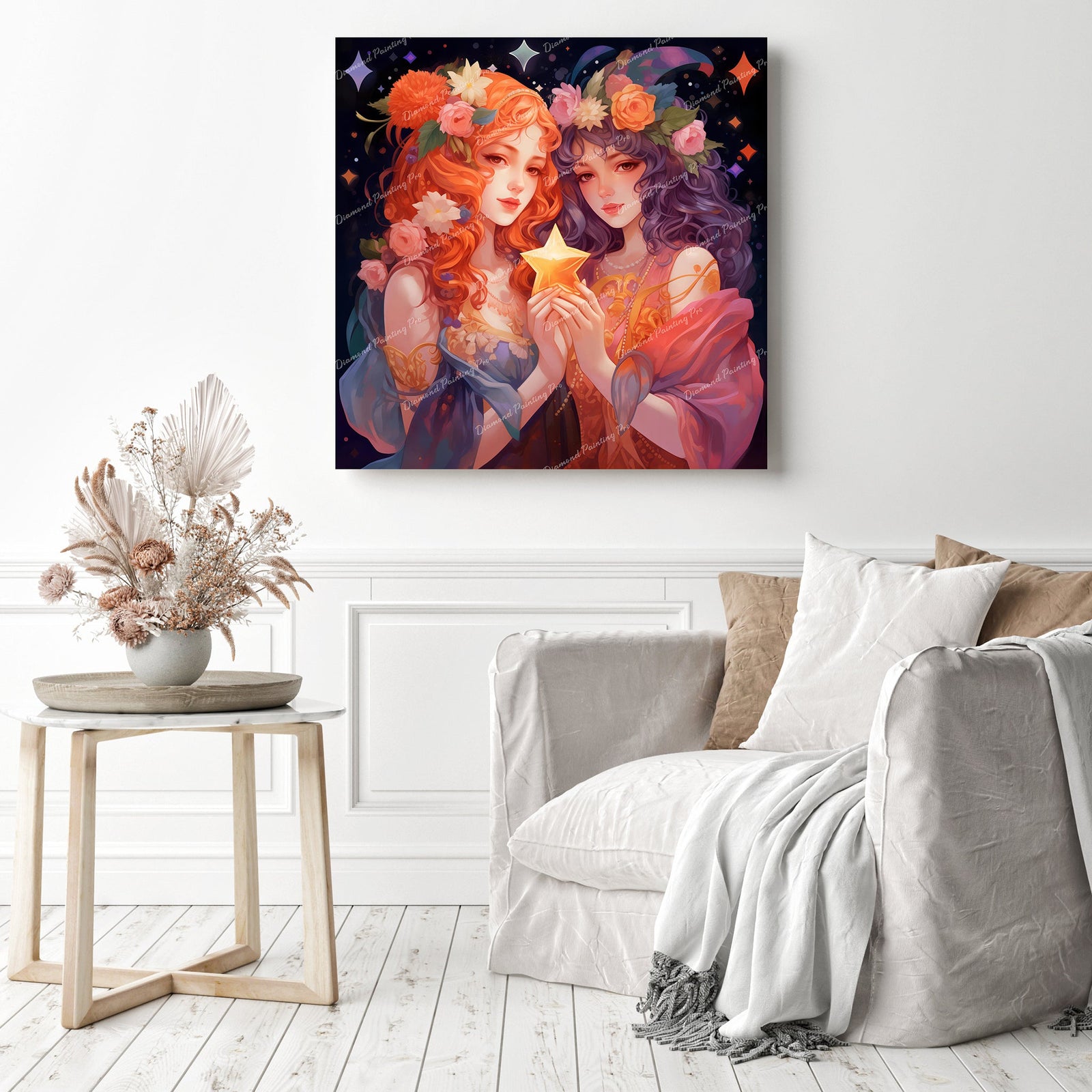 Wish Upon A Star | Diamond Painting Displayed as Home Decor