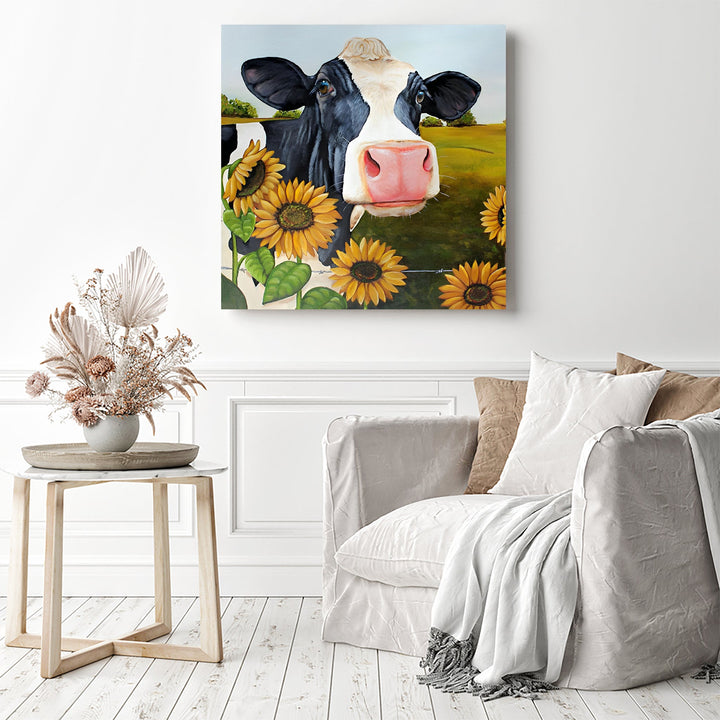 Cow Sunflower | Diamond Painting